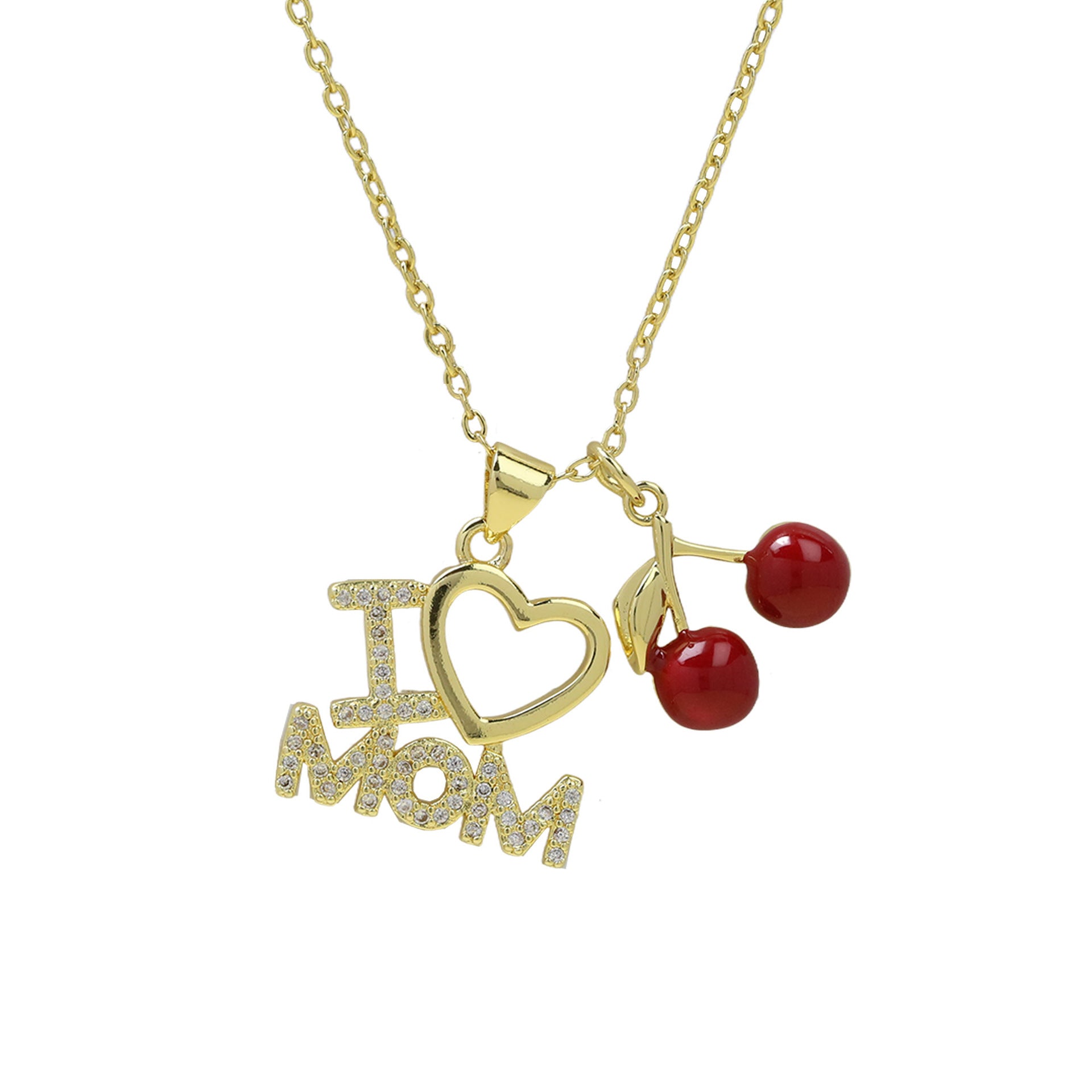 Magdalene Cherry Letter Necklace - Color 5 [0B6WNR50]