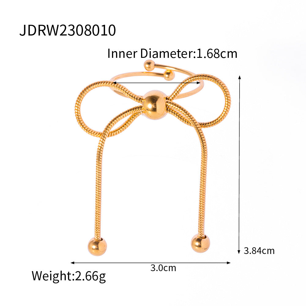 Naisha Dainty Bowknot Hoops - JDRW2308010 [G5UZV2IC]
