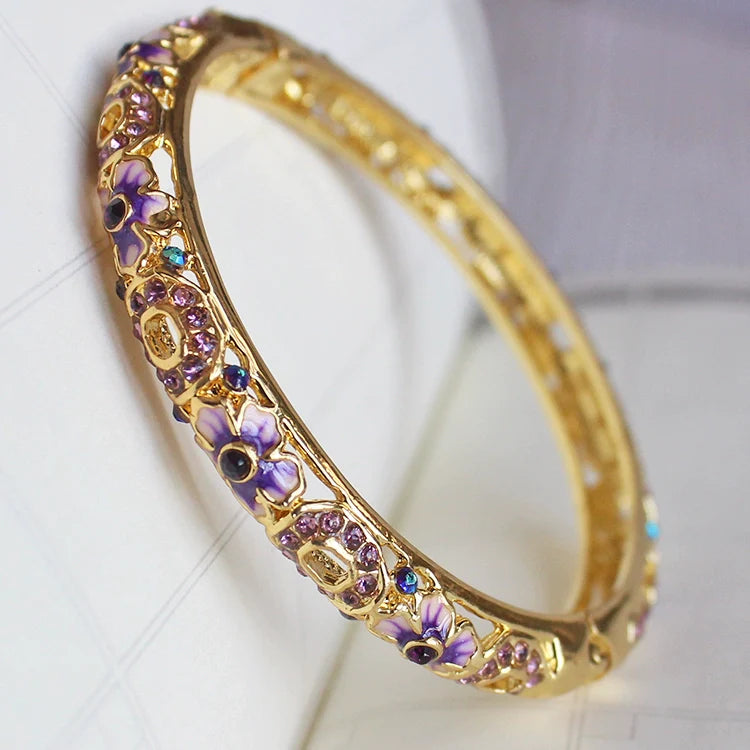 Hayat Palace CloisonnŽ Bracelet - Purple