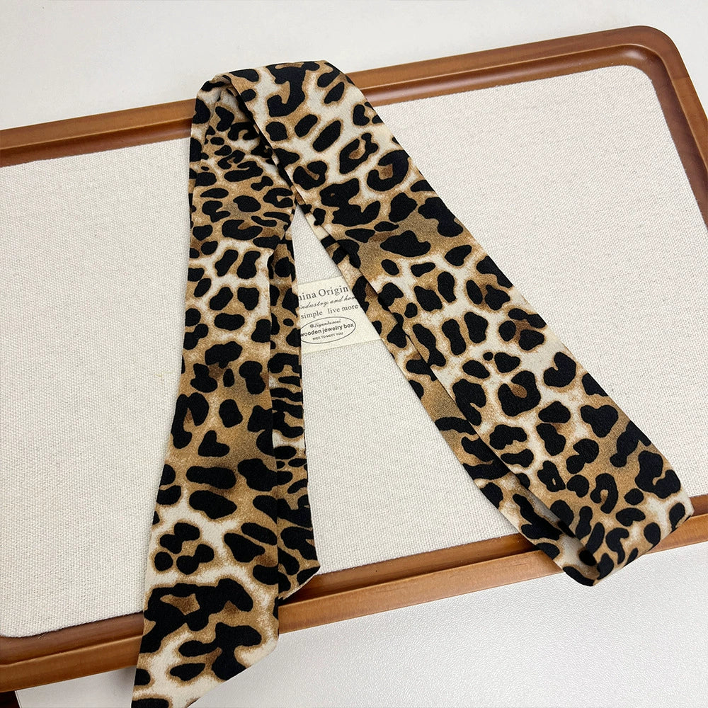 Dariyah Leopard Print Silk Scarf - Leopard Print Silk Scarf [TRHQMJIO]
