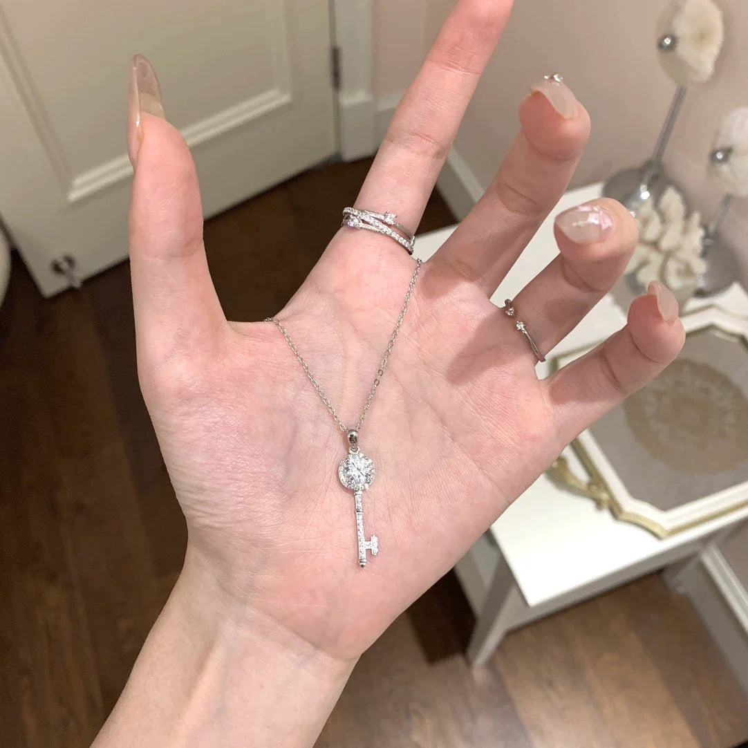 Ellanore Dazzling Key Necklace - 2 Carat Key Necklace