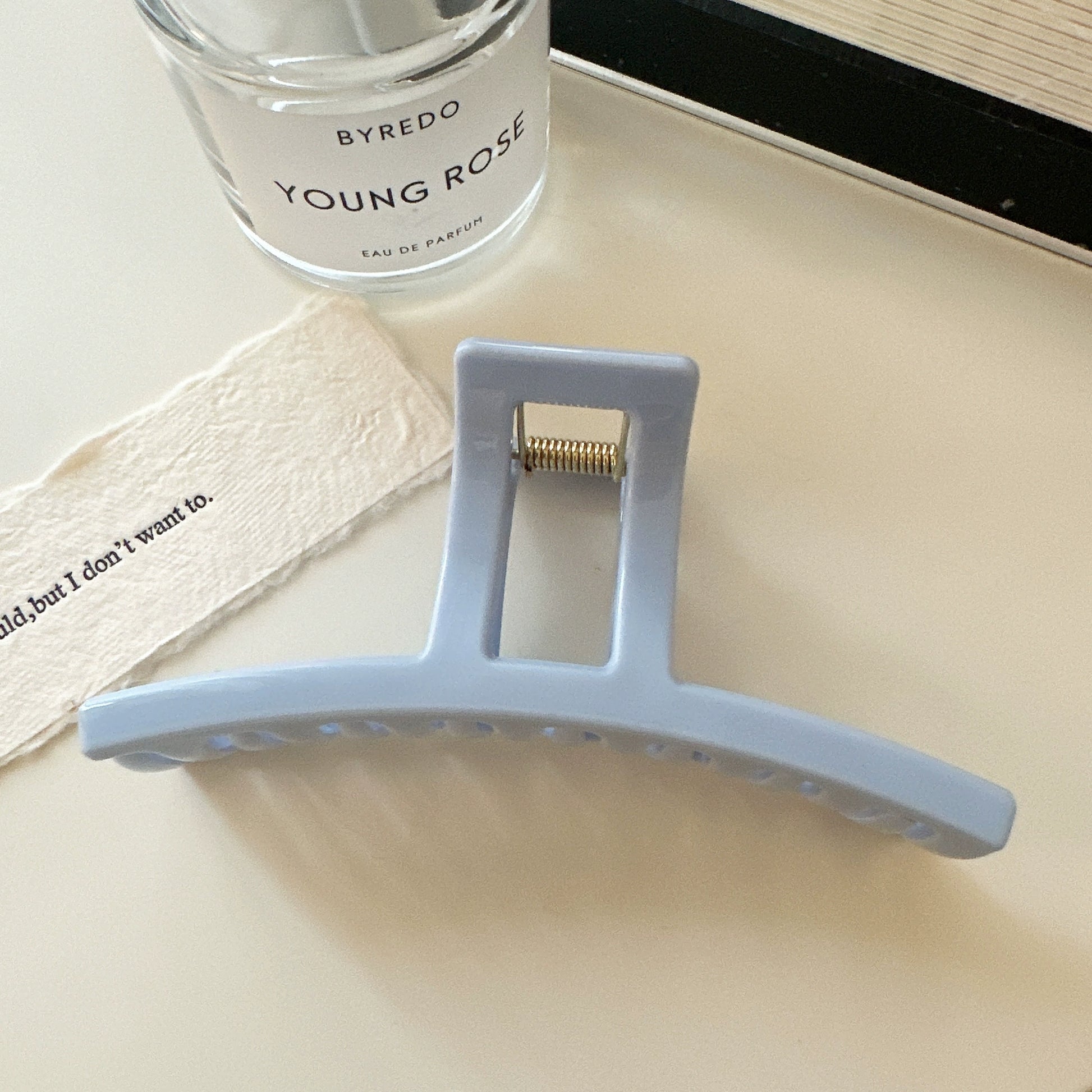 Zarina Elegant Claw Clip - Straight Bar Blue [SUNEKB1S]