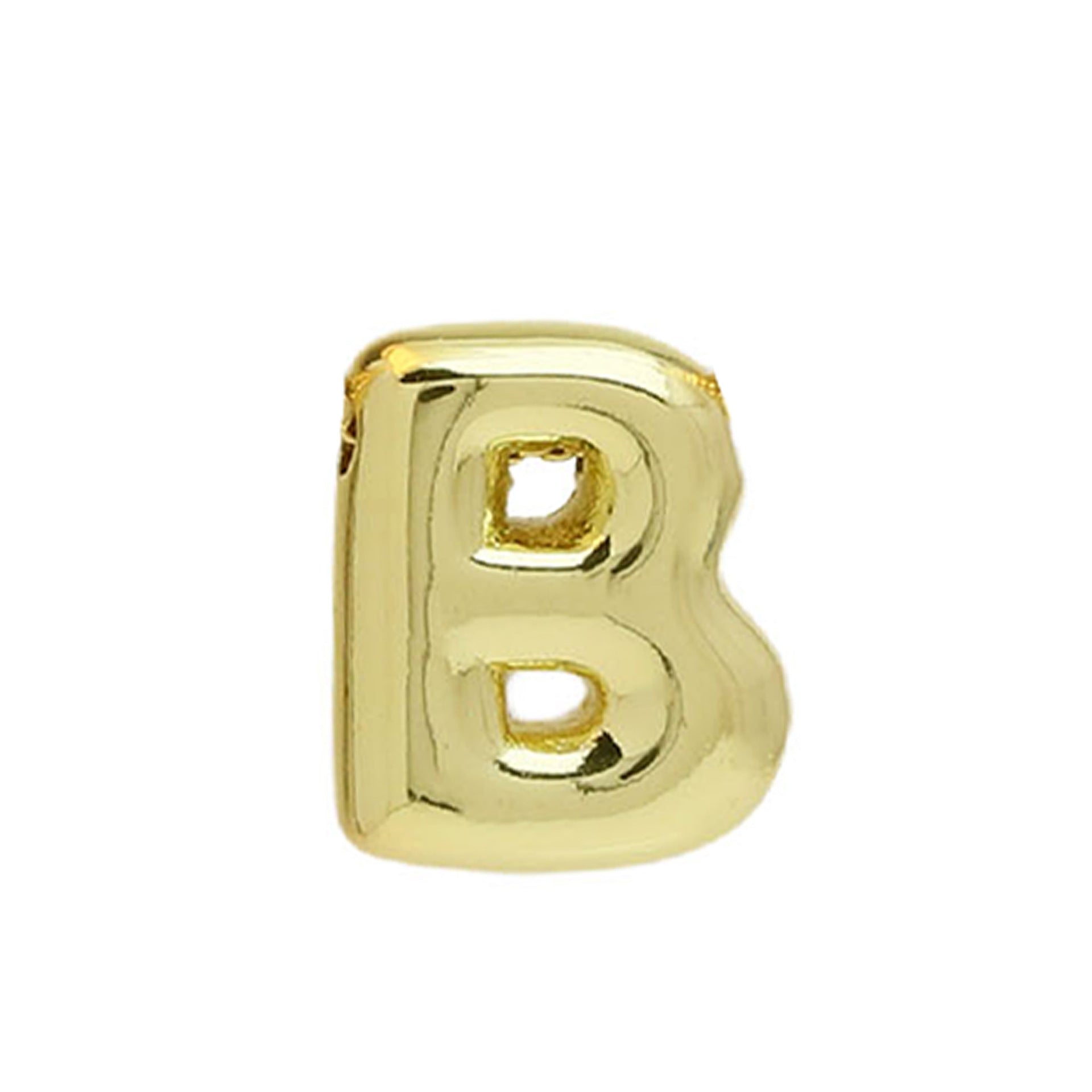 Vada Gold Bubble Letter Necklace - Gold B Pendant [VQYCBVJJ]