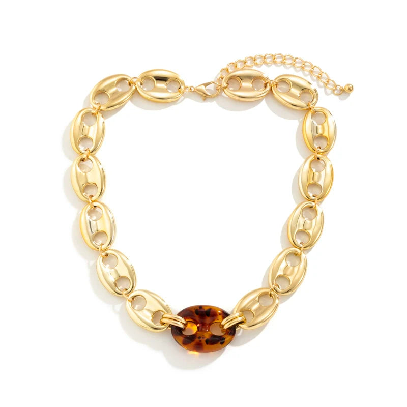 Vihana Chunky Link Necklace - Gold
