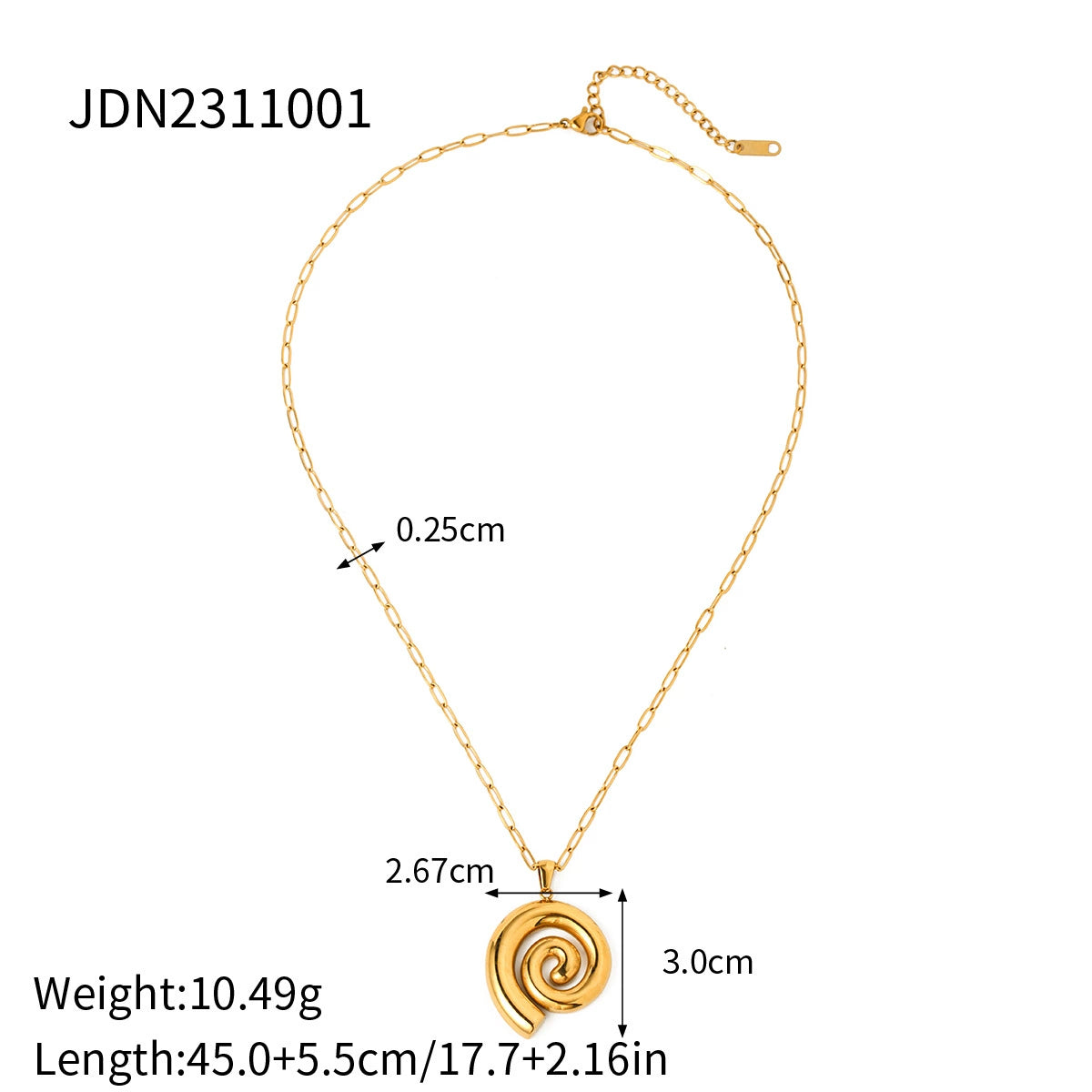Ariana Spiral Hoop Necklace - JDN2311001 [V75SIE3I]