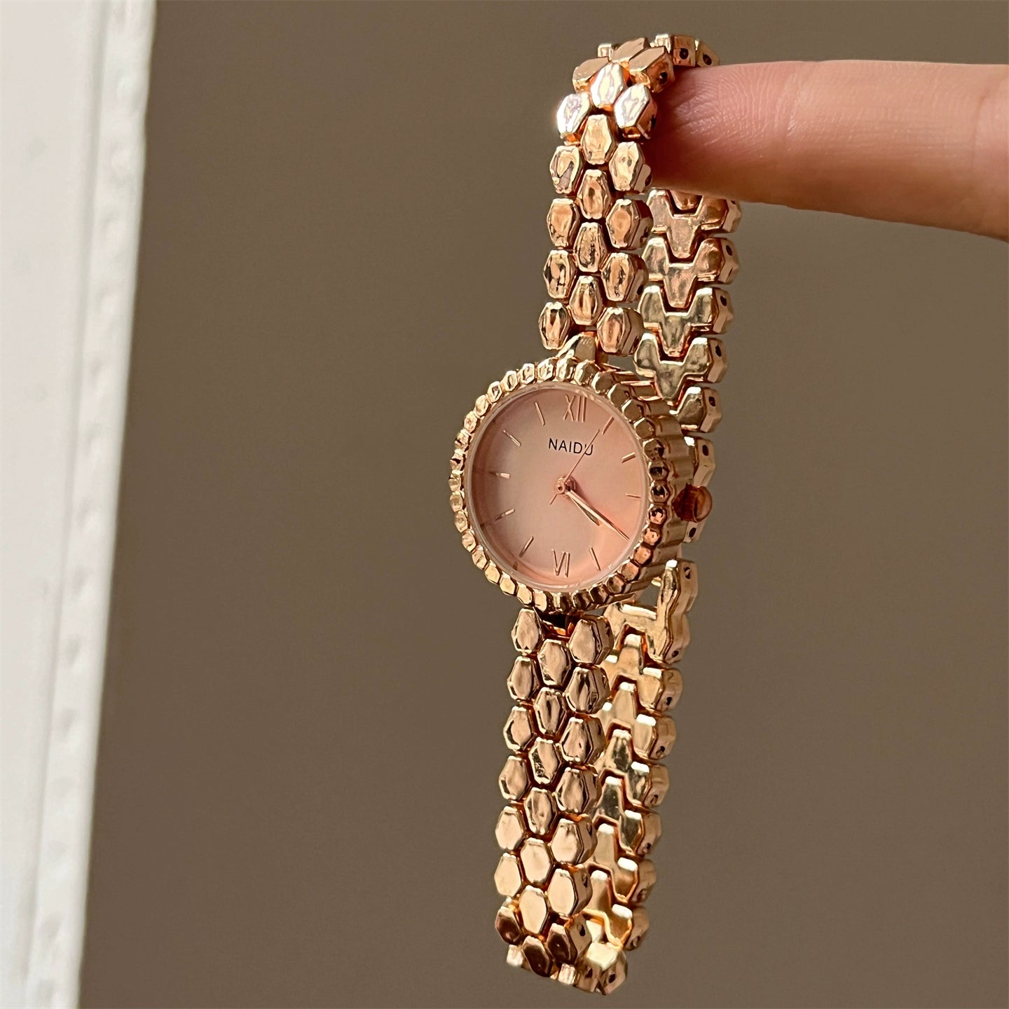 Brookelyn Honeycomb Bracelet Watch - Rose Gold [4K0IL6JV]