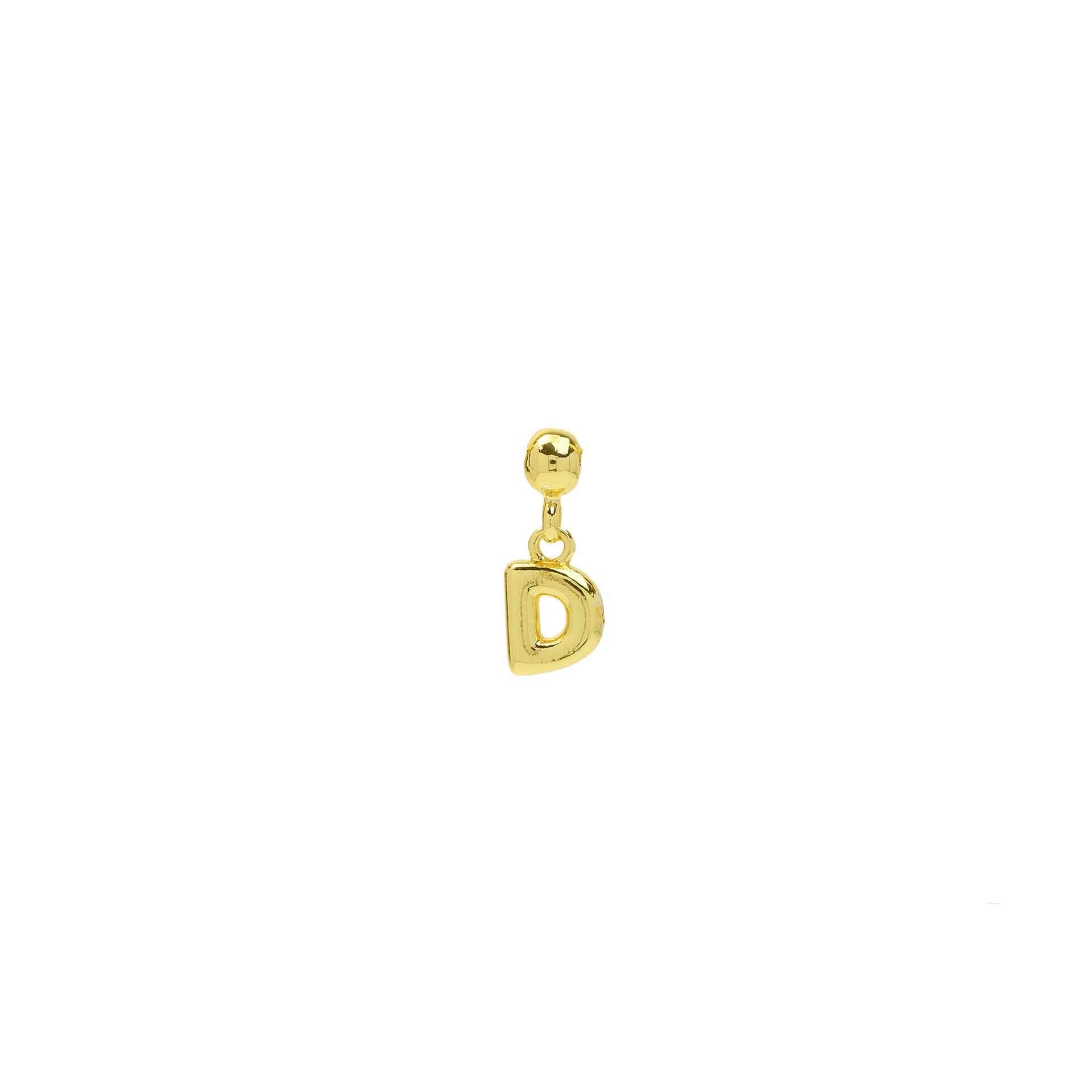 Yana Gold Bubble Initial Necklace - Gold Bubble Letter D Necklace [KKDKEXB3]