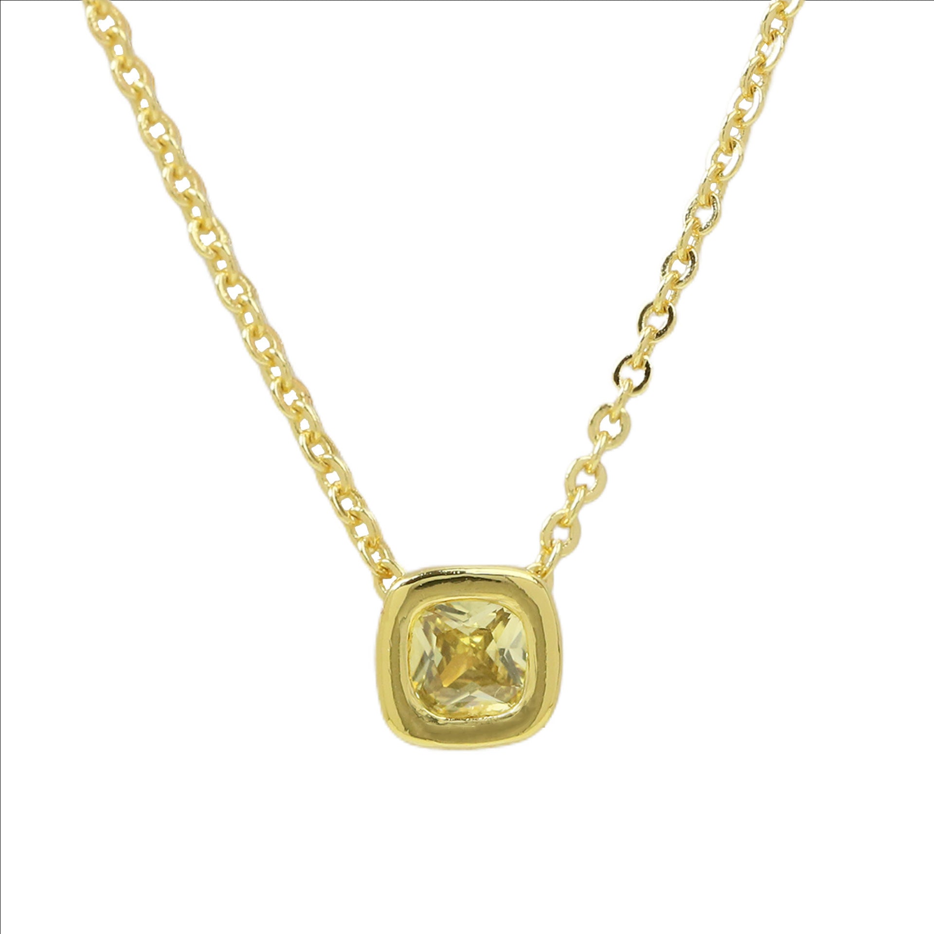 Roslyn Geometric Birthstone Necklace - November Birthstone Necklace [C66XN9PX]