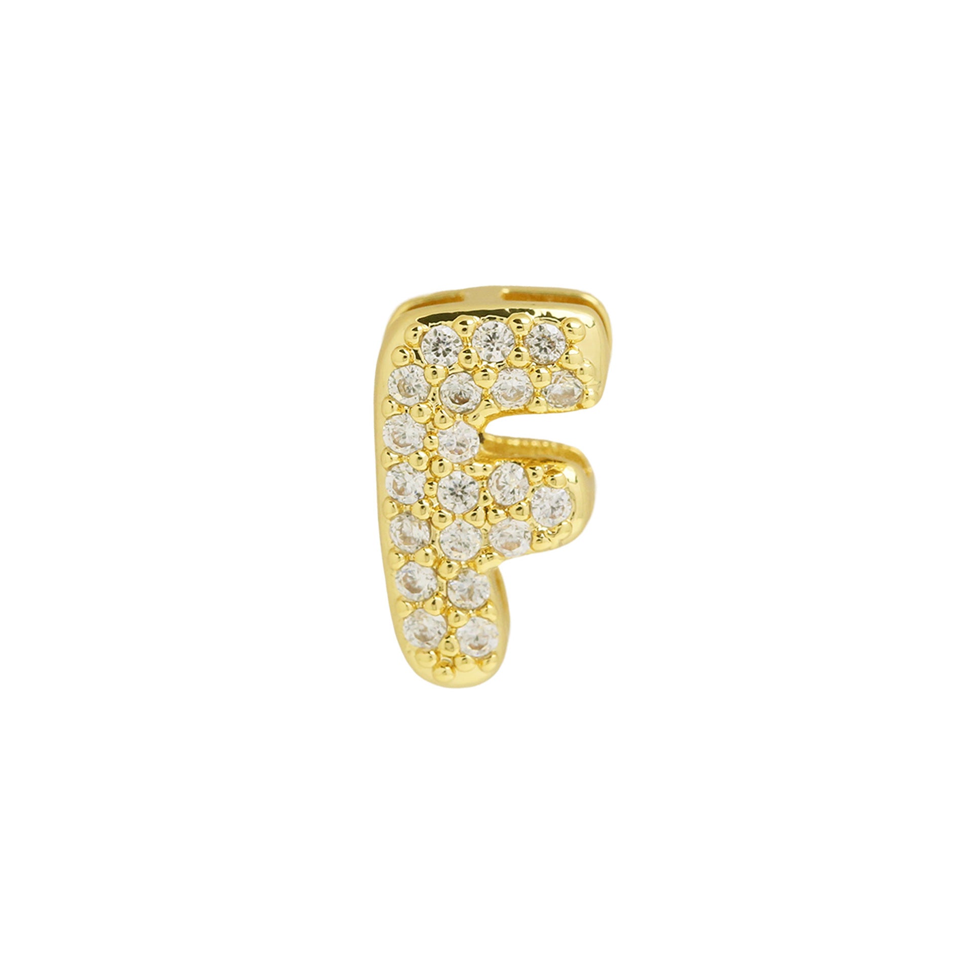 Makinley Bubble Letter Charm - Gold Pendant F [DPHJ2HXY]