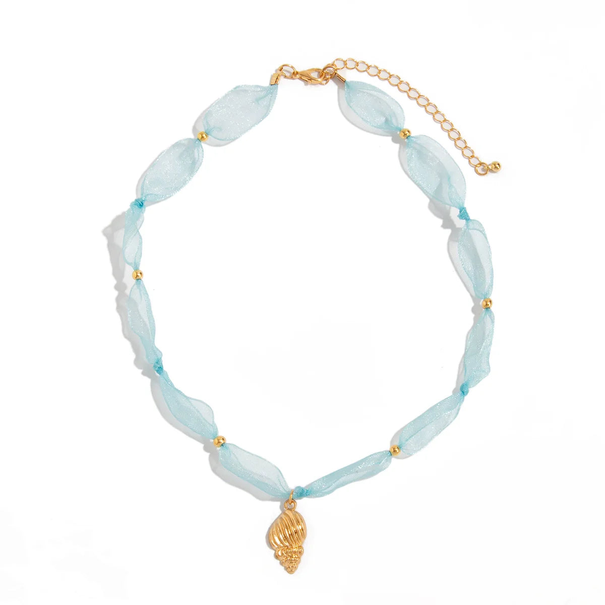 Leyna Starfish Shell Necklace - Blue