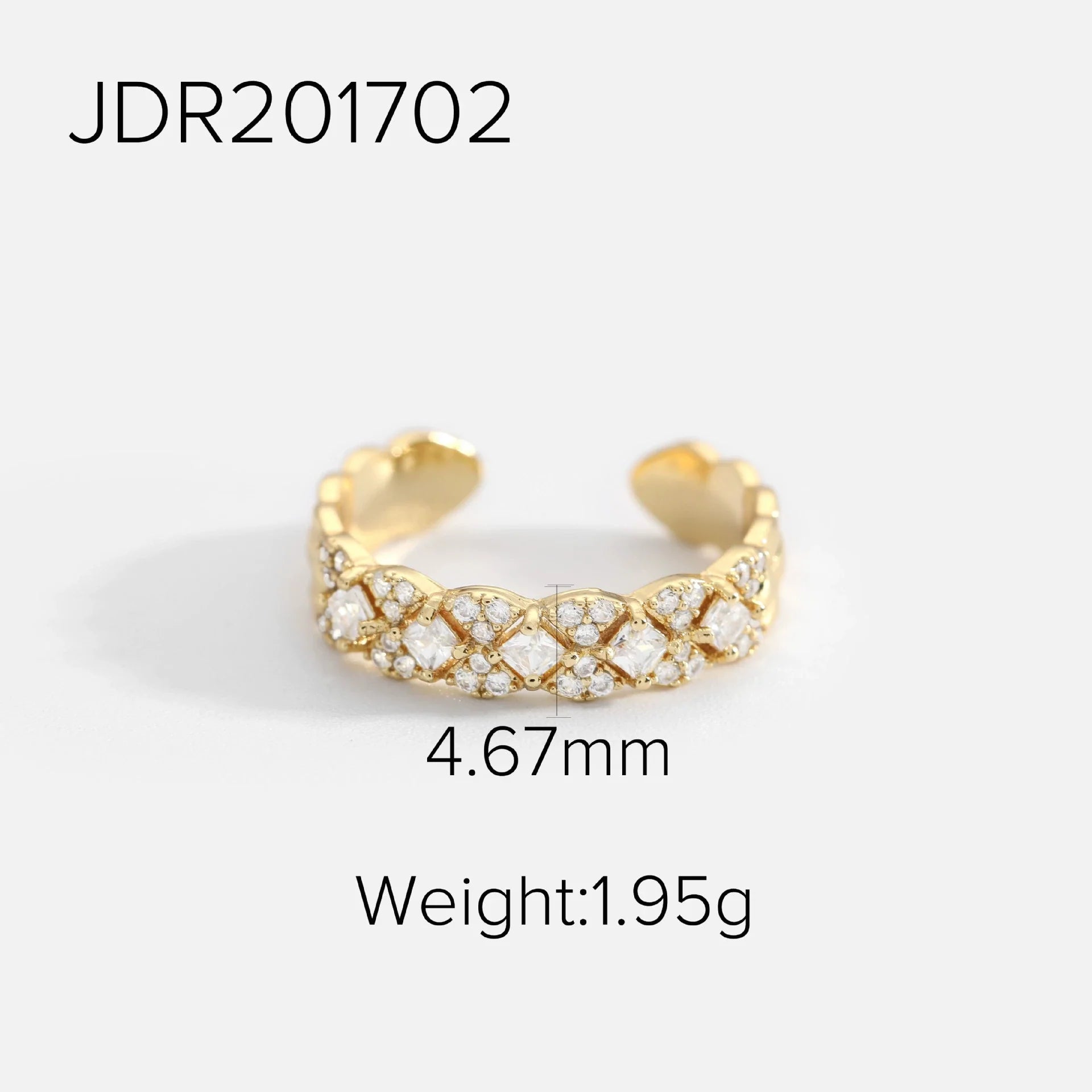 Jamiyah Adjustable Zircon Ring - undefined