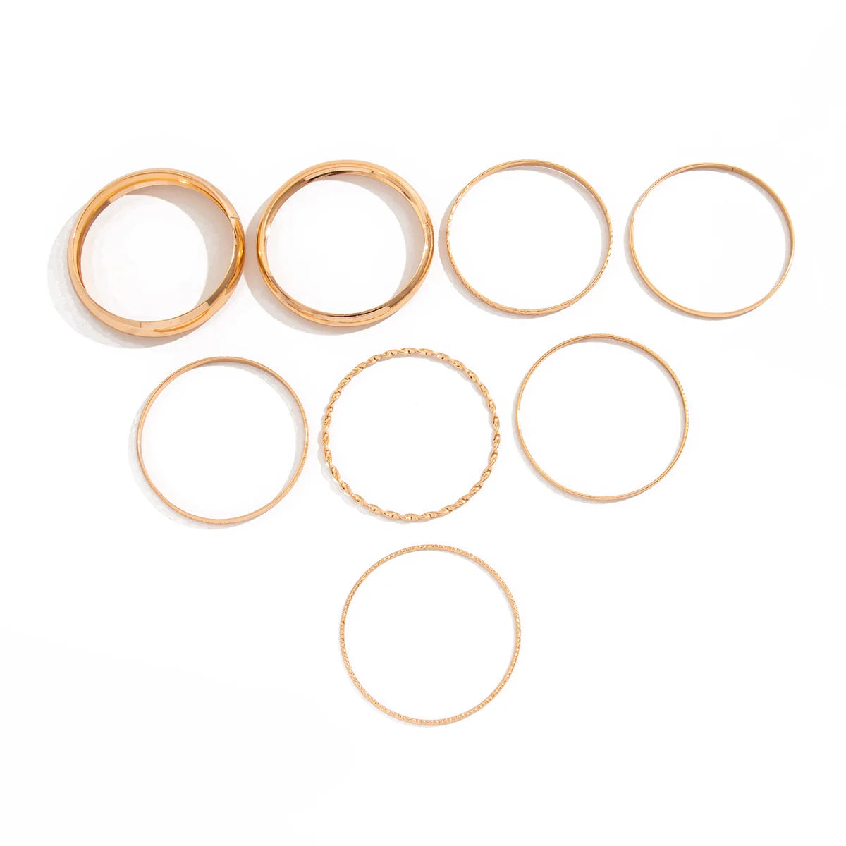 Maylie Stackable Twist Bangle Set - Gold