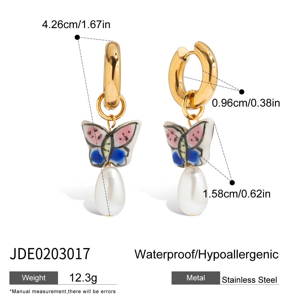 Valencia Ceramic Pearl Drop Earrings - Cream Ceramic [GL1DU3I7]