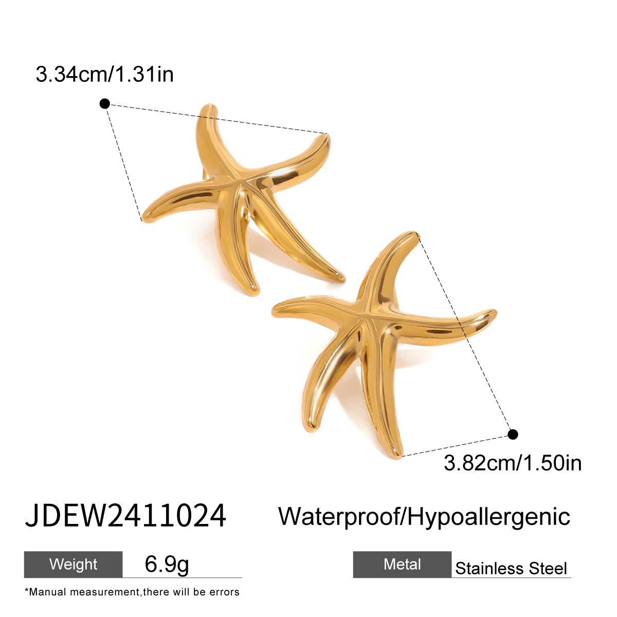 Bella Starfish Drop Earrings - JDEW2411024 [LU1JP80W]