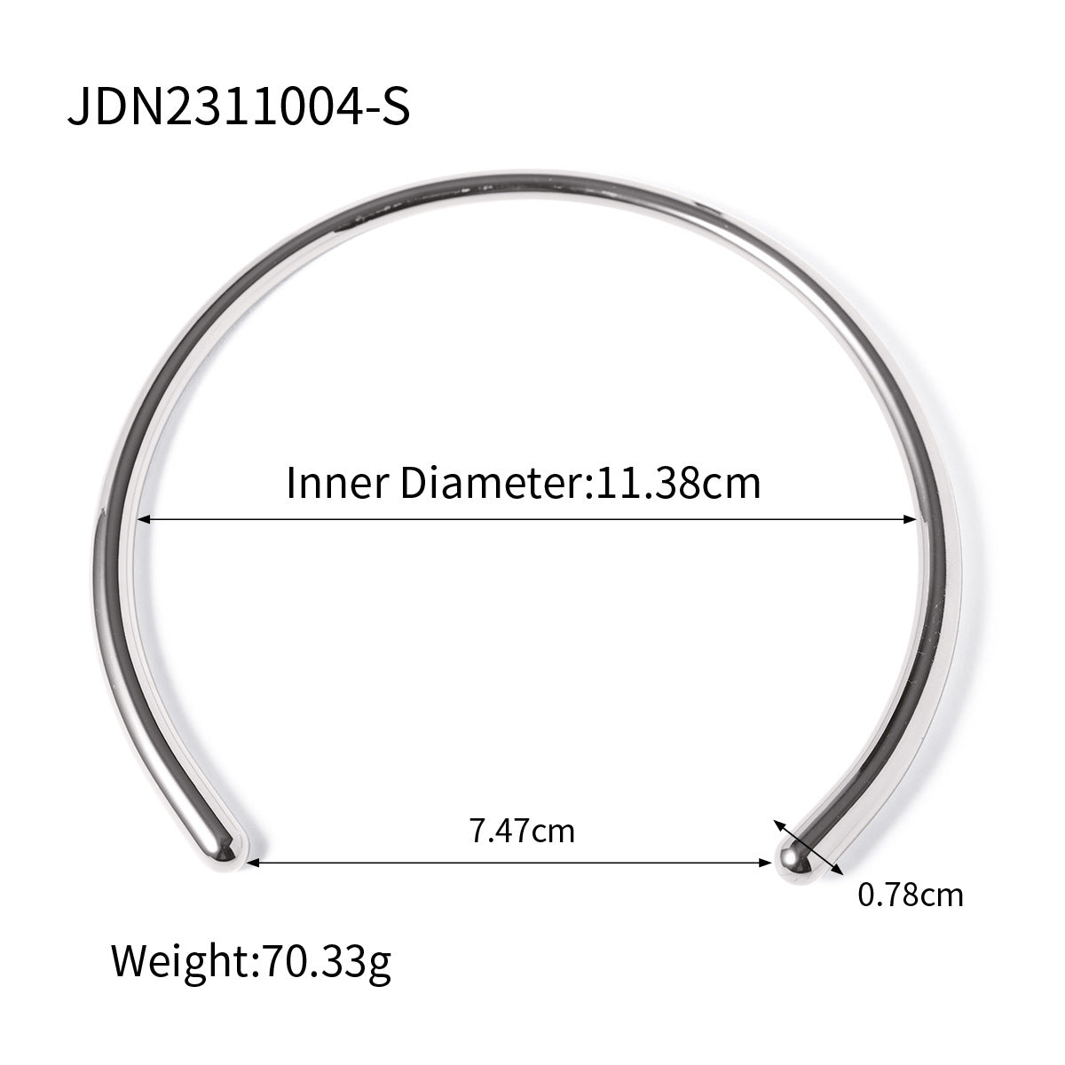 Mercedes Layered Heart Necklace - JDN2311004-S [4GVIH2T2]