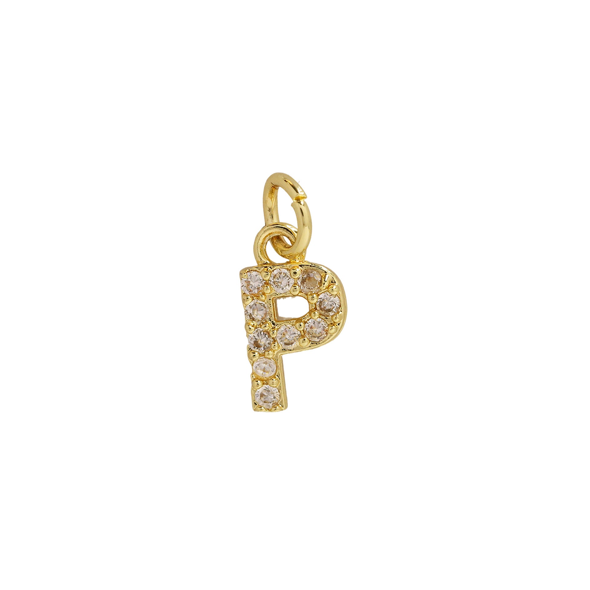 Leilah Zircon Initial Necklace - P [ASWMYAPA]