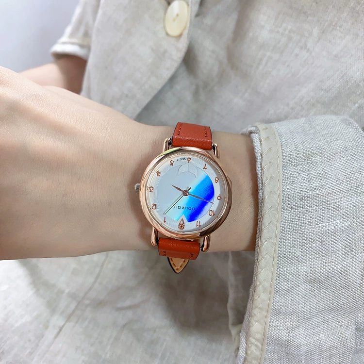 Jacelyn Radiant Mother-of-Pearl Watch - Red Strap [6MOO3C2X]