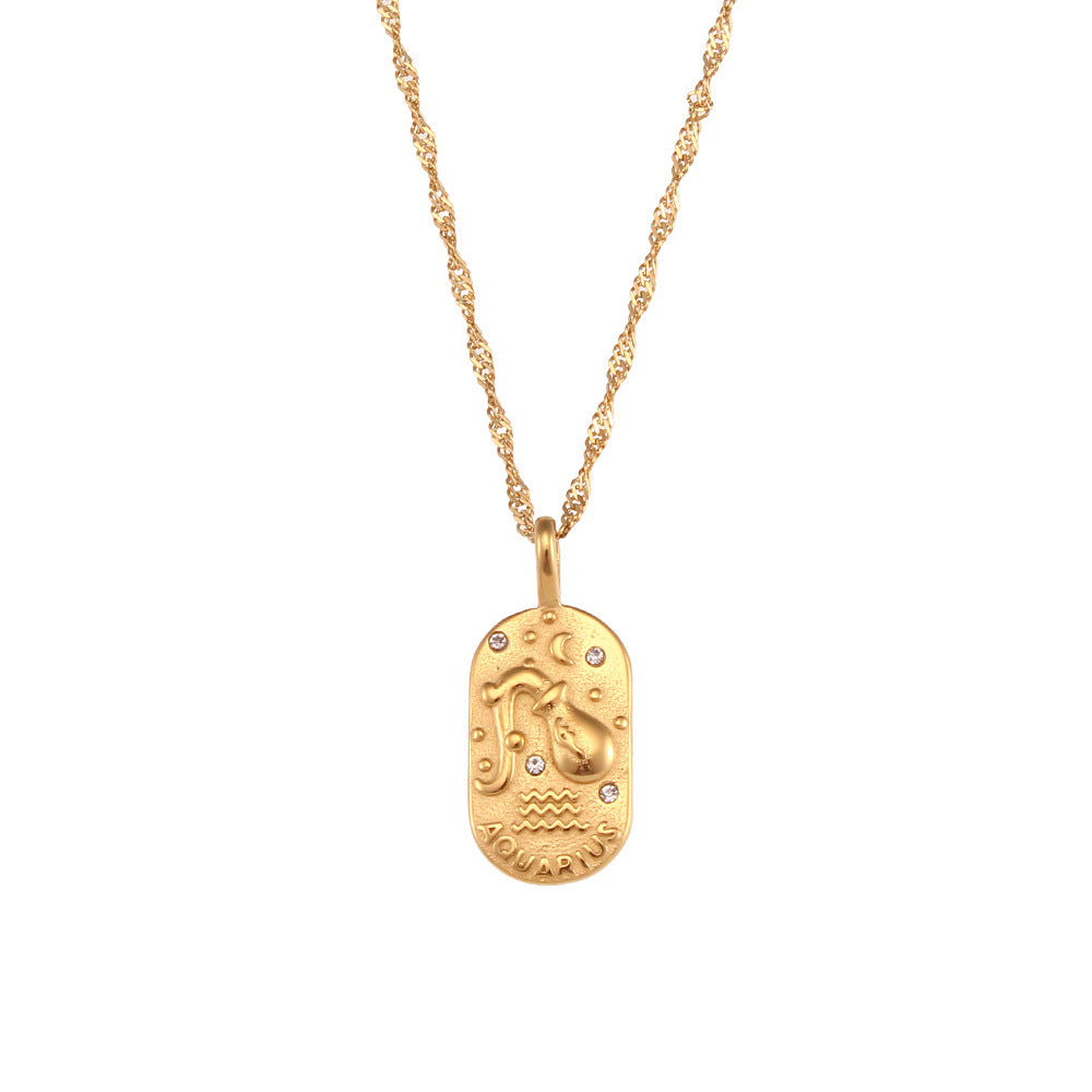 Eli Constellation Pendant Necklace - Aquarius [URUD8ZSY]
