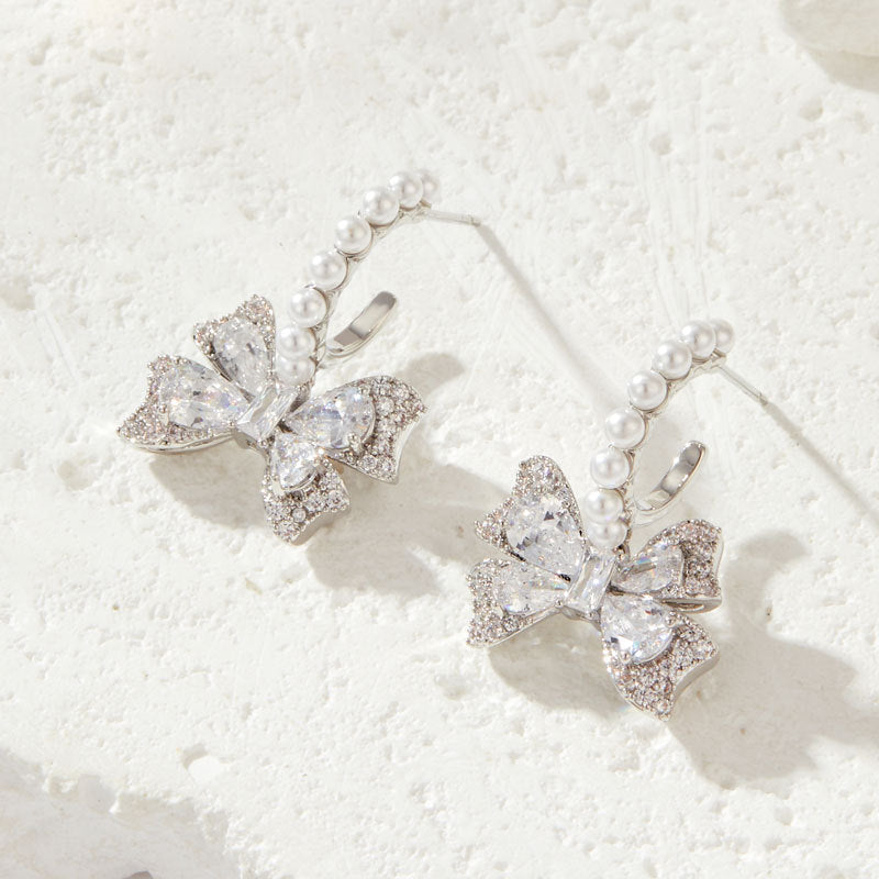 September Sparkling Bow Studs - EA13600D007 [2AGJA95I]