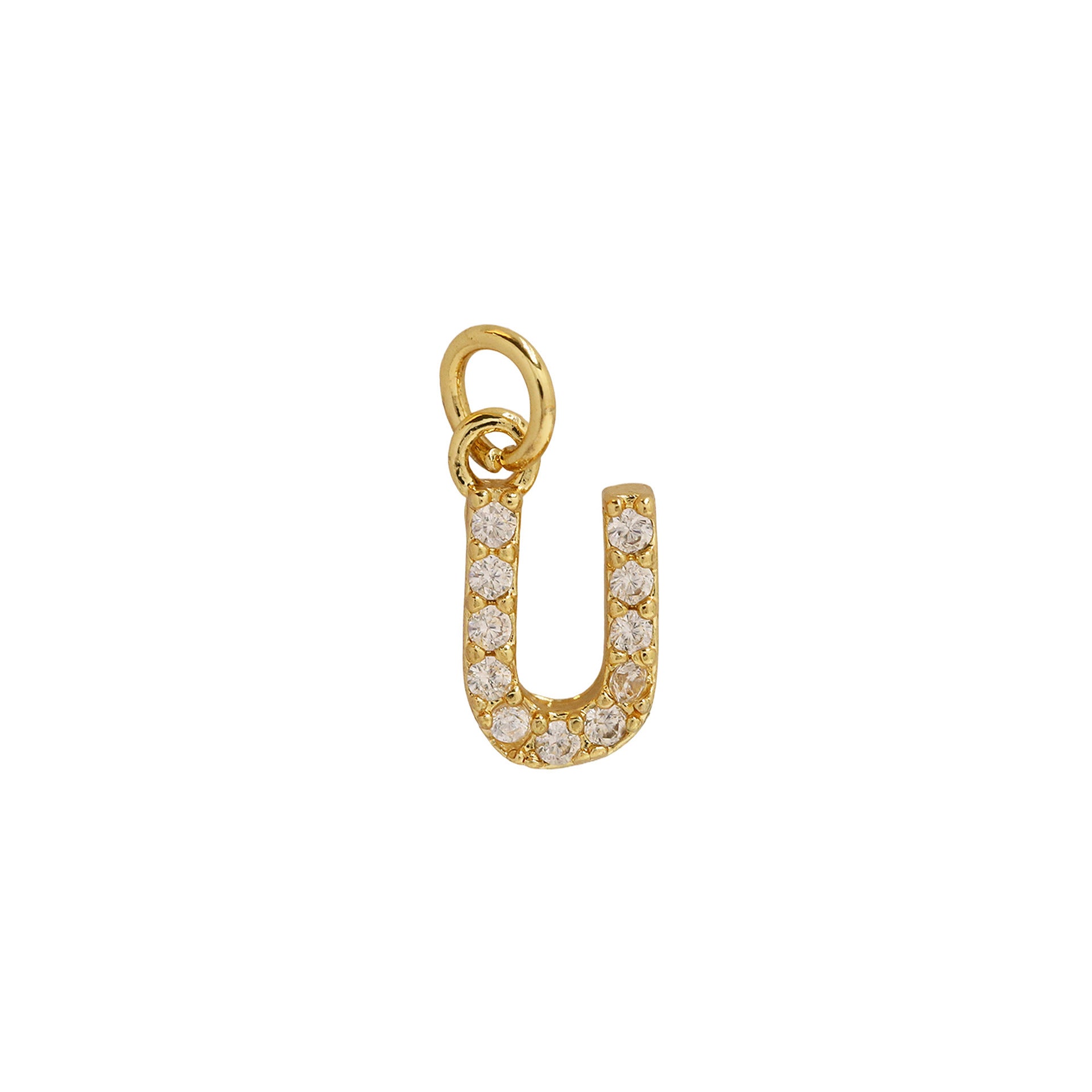 Leilah Zircon Initial Necklace - U [LN8ZWZRT]
