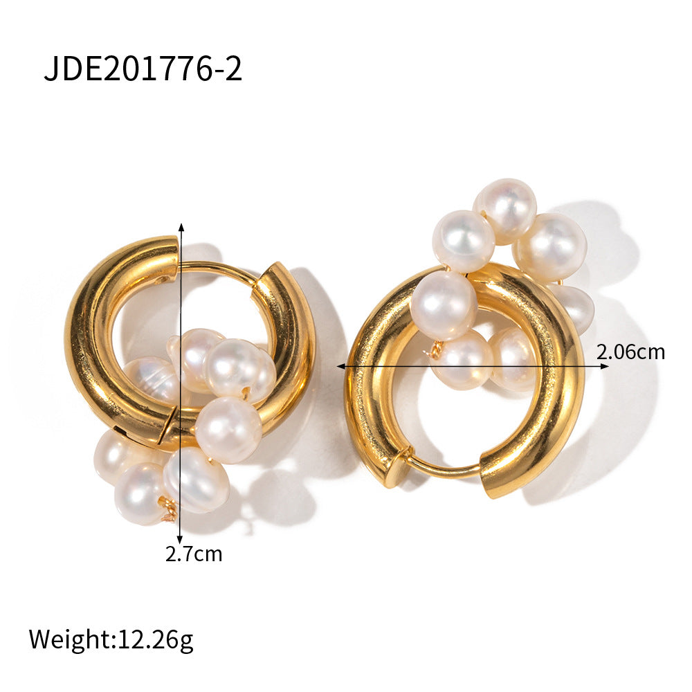 Yui Asymmetric Pearl Earrings - Style Two [8A0I5SIR]