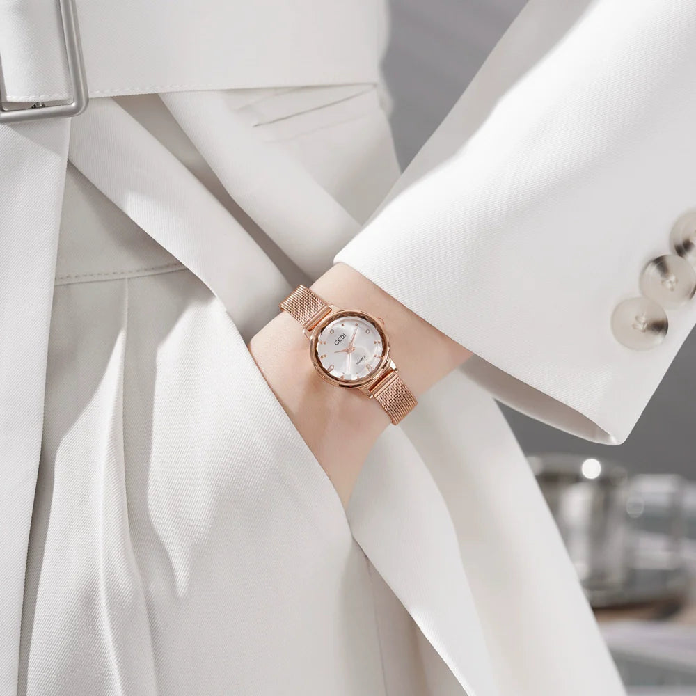 Joselynn Elegant Mesh Watch - Rose Gold