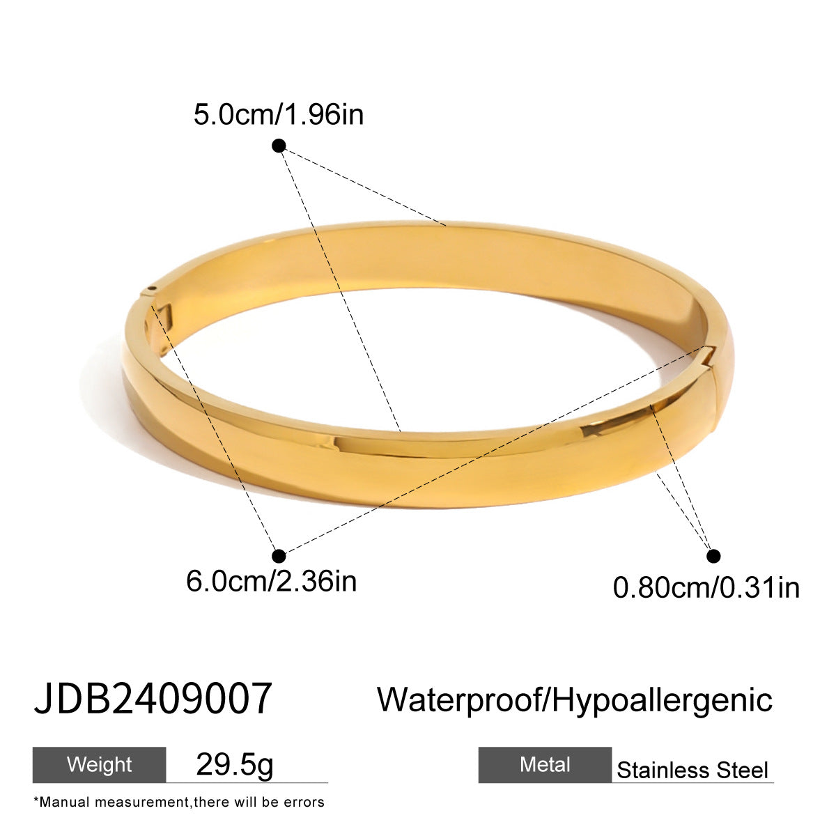 Dia Modern Buckle Cuffs - JDB2409007 [EOFBOCSW]