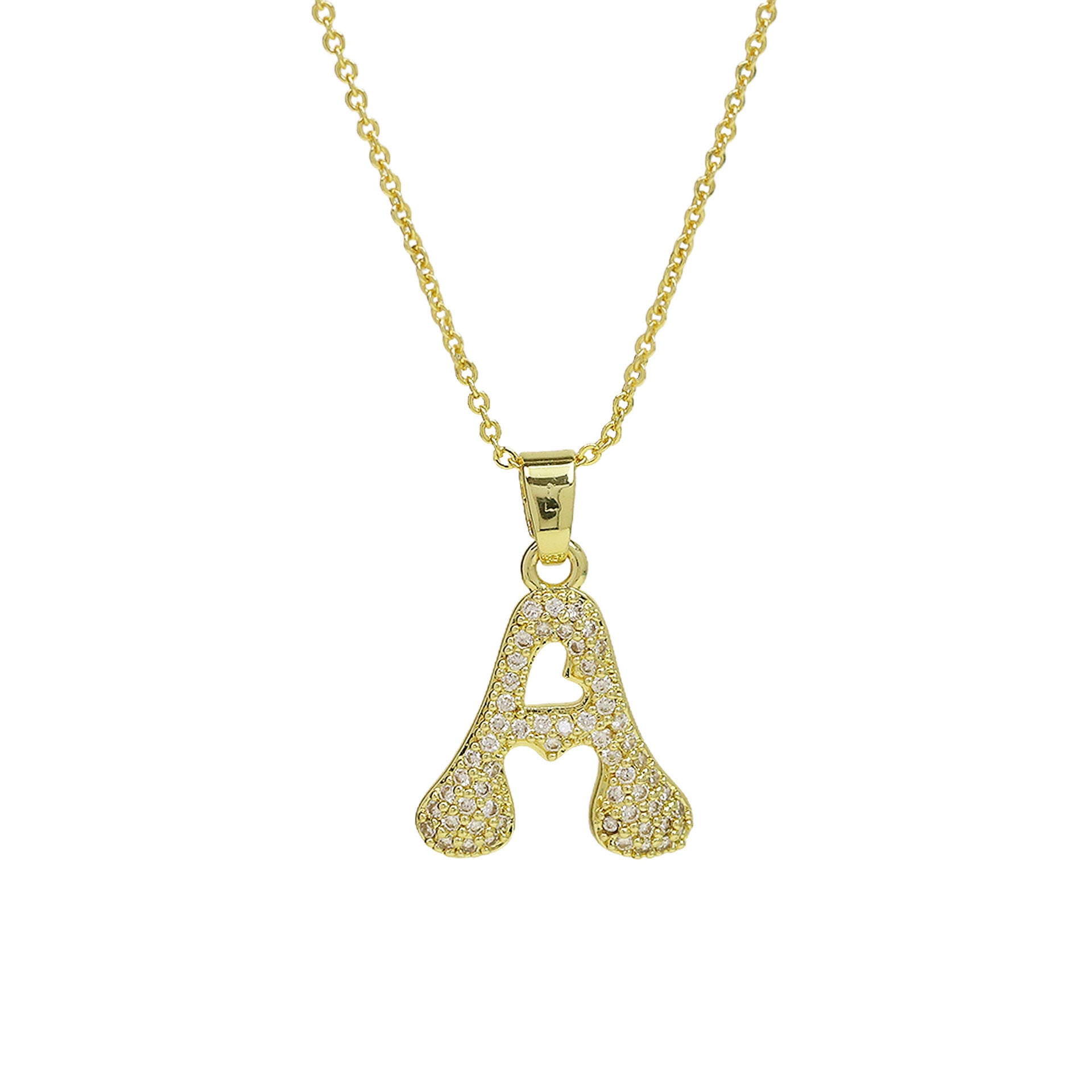 Fatou Bubble Initial Necklace - A [HJW3L4WK]