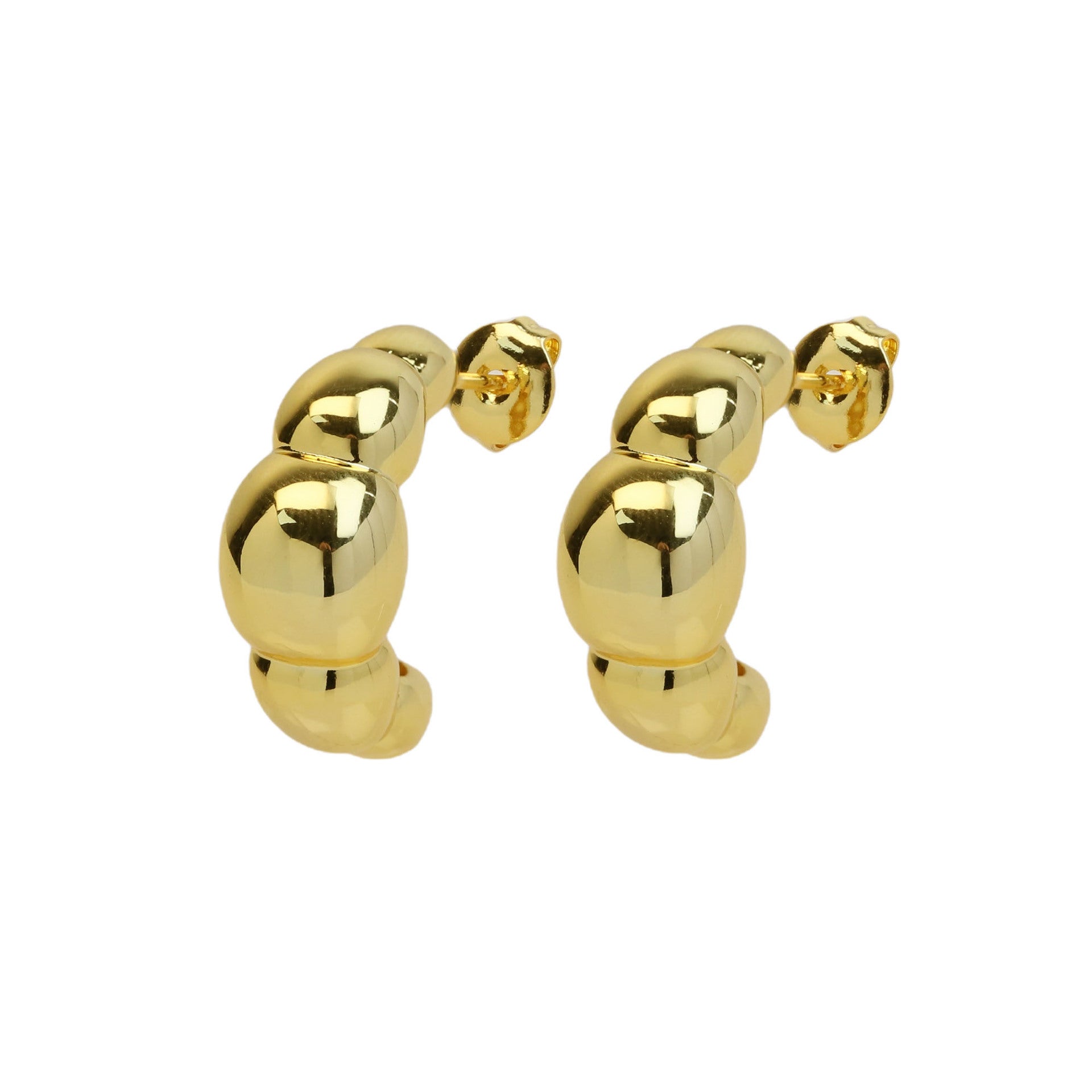 Glory Golden Croissant Earrings - Gold [R2L09RWP]