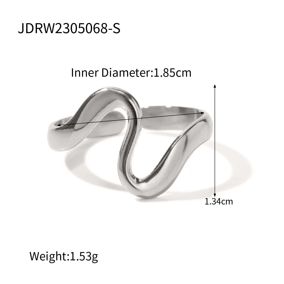 Damia Modern Titanium Rings - JDRW2305068-S [T5F8HRLI]