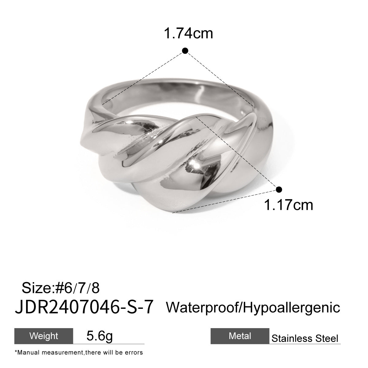Liz Twisted Gold Band Ring - Gold [VERI45GL]