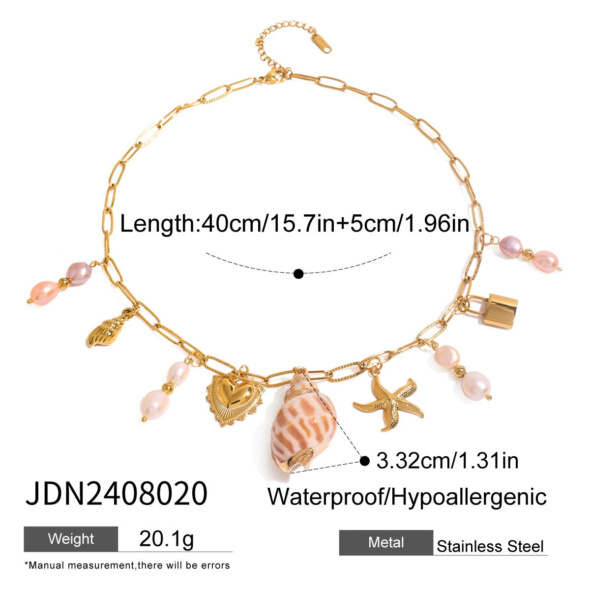 Reaghan Shell Charm Necklace - JDN2408020 [HJULB37C]