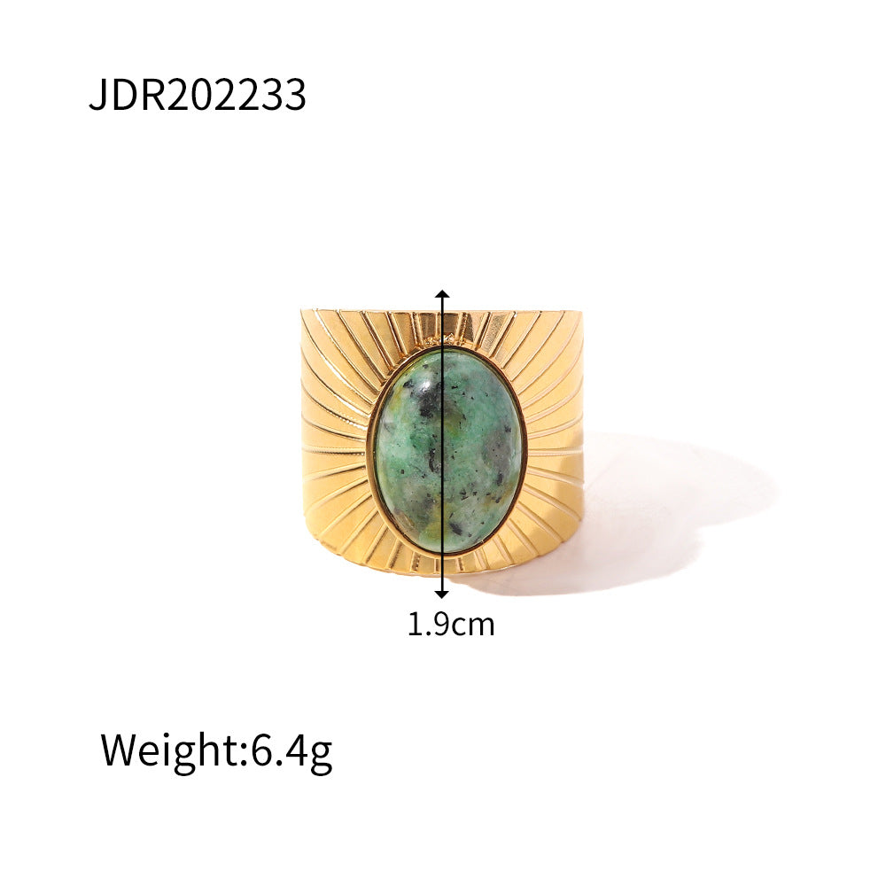 Grey Statement Gemstone Ring - JDR202233 [1EQO3QY8]