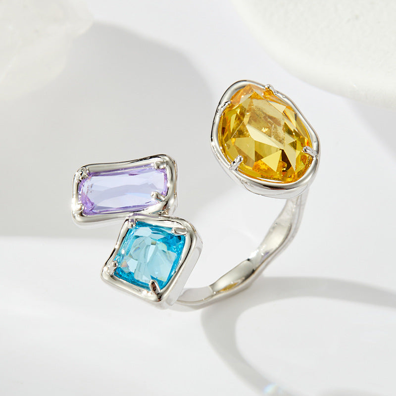 Avelina Irregular Crystal Open Ring - R17116K922 [S23WTIUZ]