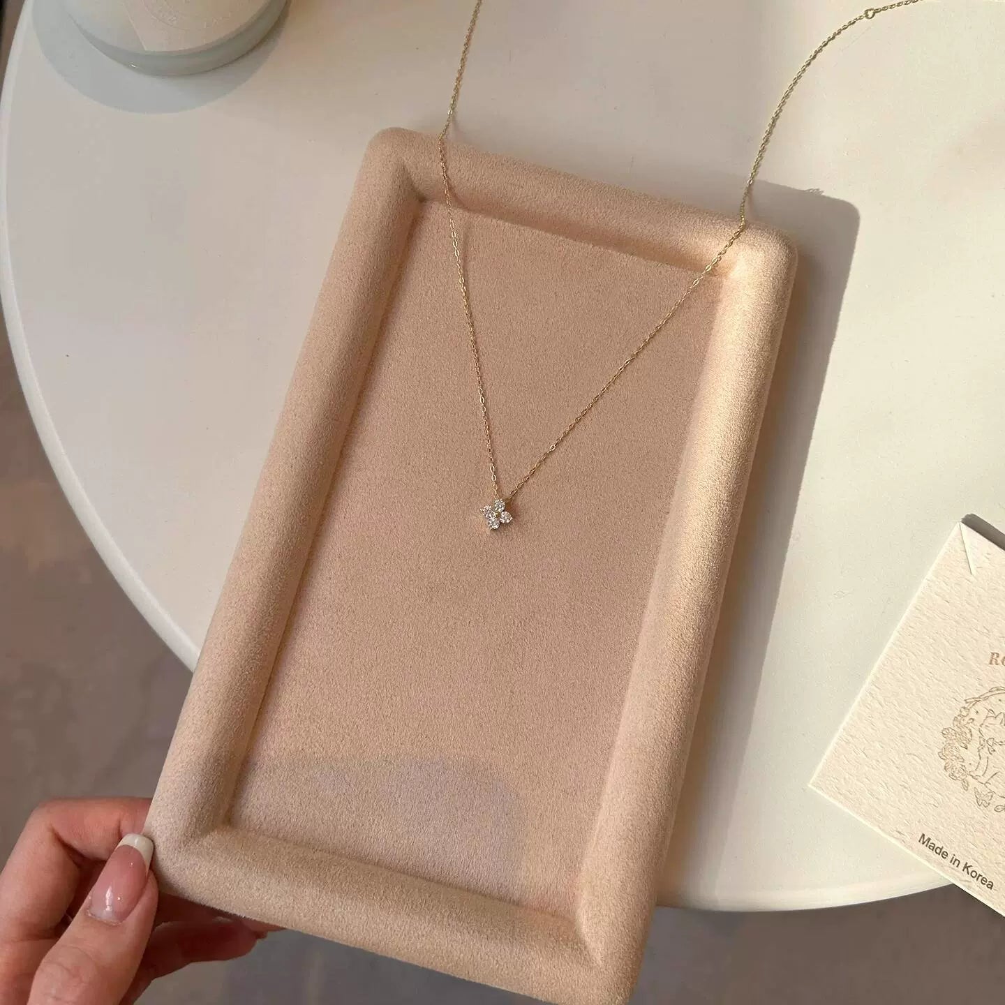 Jazzlyn Celestial Clover Necklace - Silver