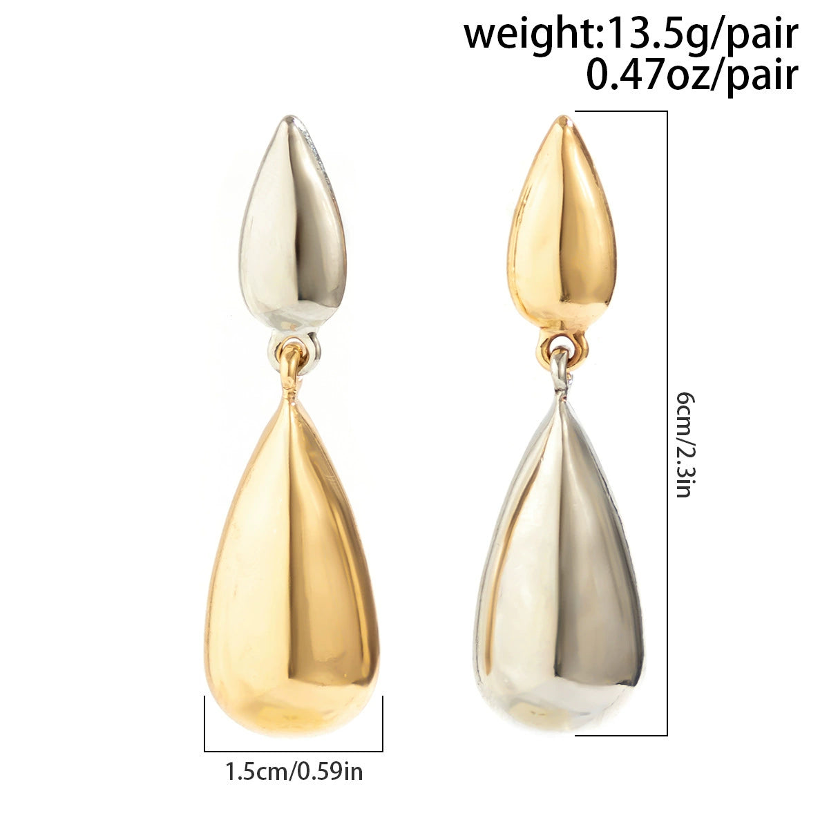 Anasofia Geometric Drop & Hoop Earrings - Style 01 Mixed [V7QNETX7]