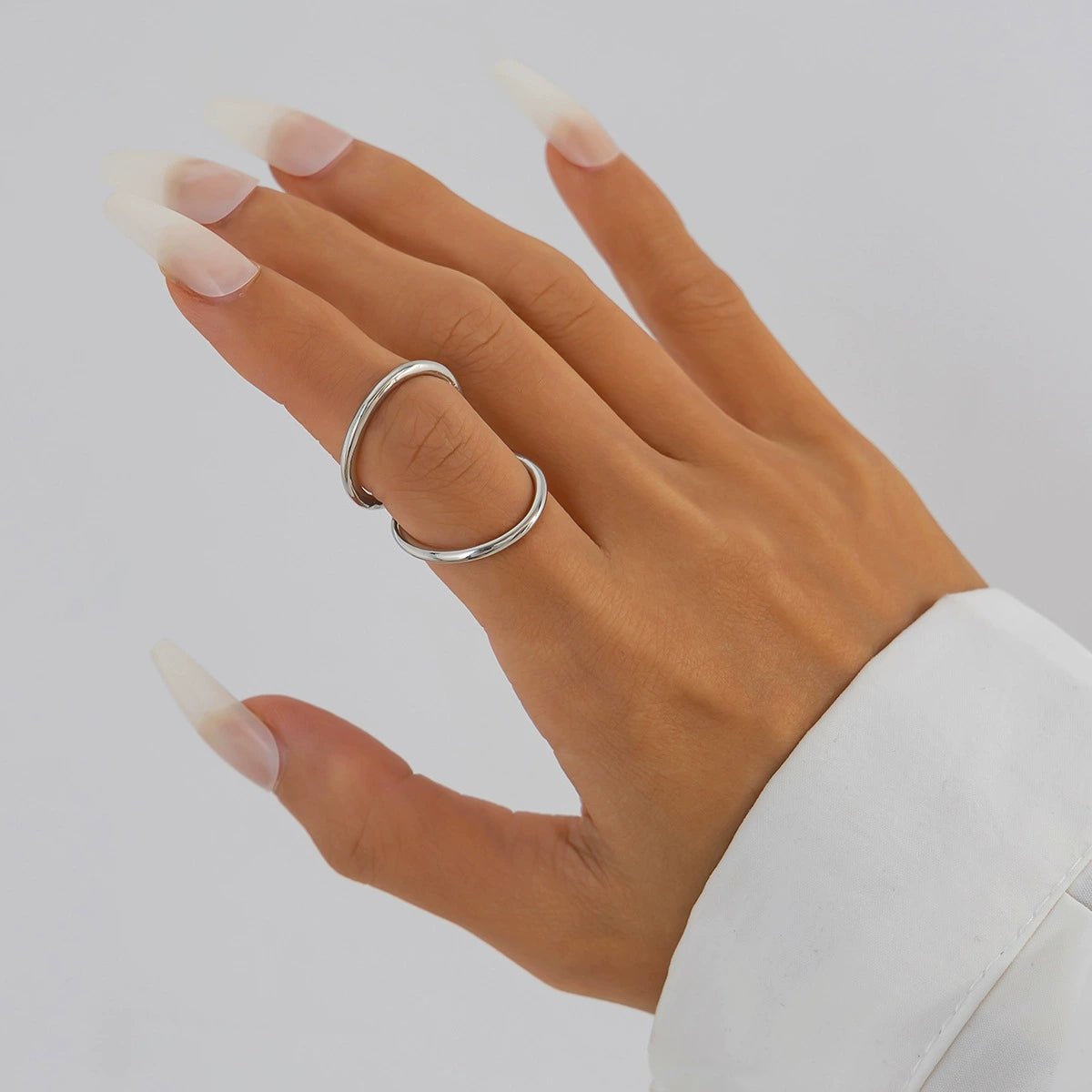Eniola Sculptural Leaf Jewelry - Ring White K Design 2 [H6K0K8G5]