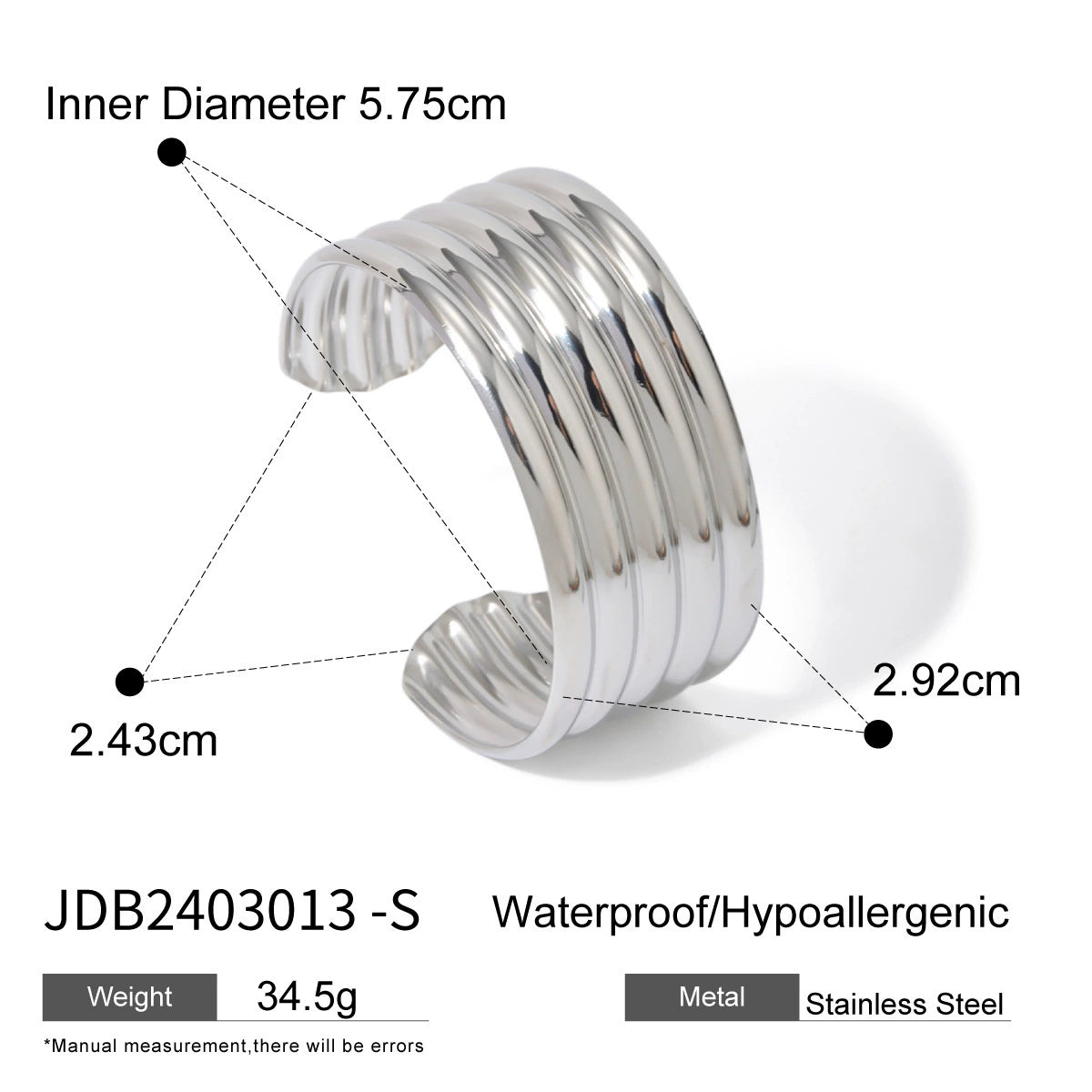 Haisley Gold Cuff Bracelet - JDB2403013 [PIHN7V1I]