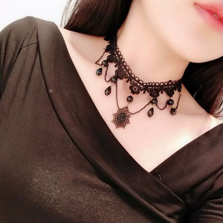 Amran Crystal Lace Choker - Style 24 [U1TSUR4U]