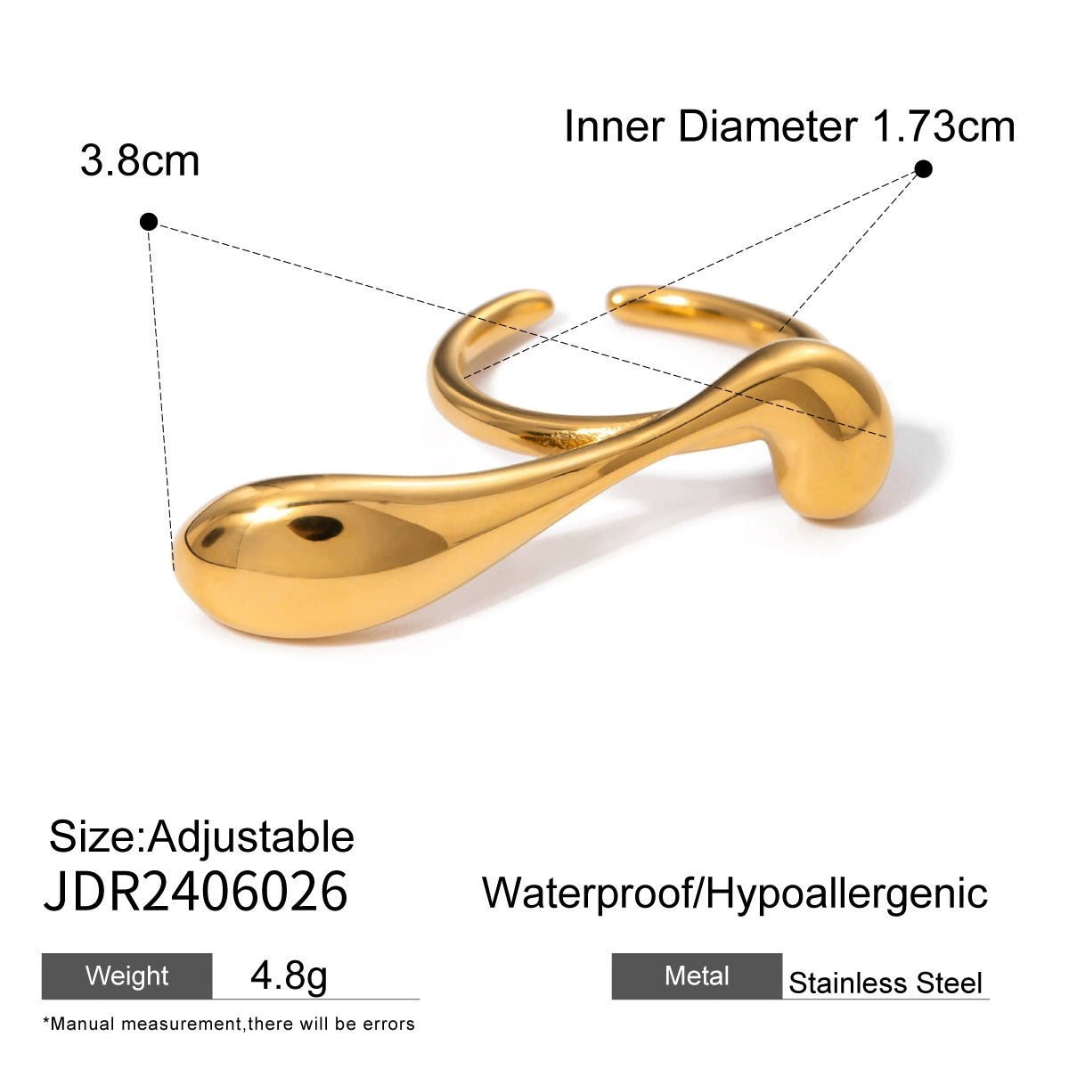 Regan Gold Titanium Ring - JDR2406026 [WXUYC2EC]
