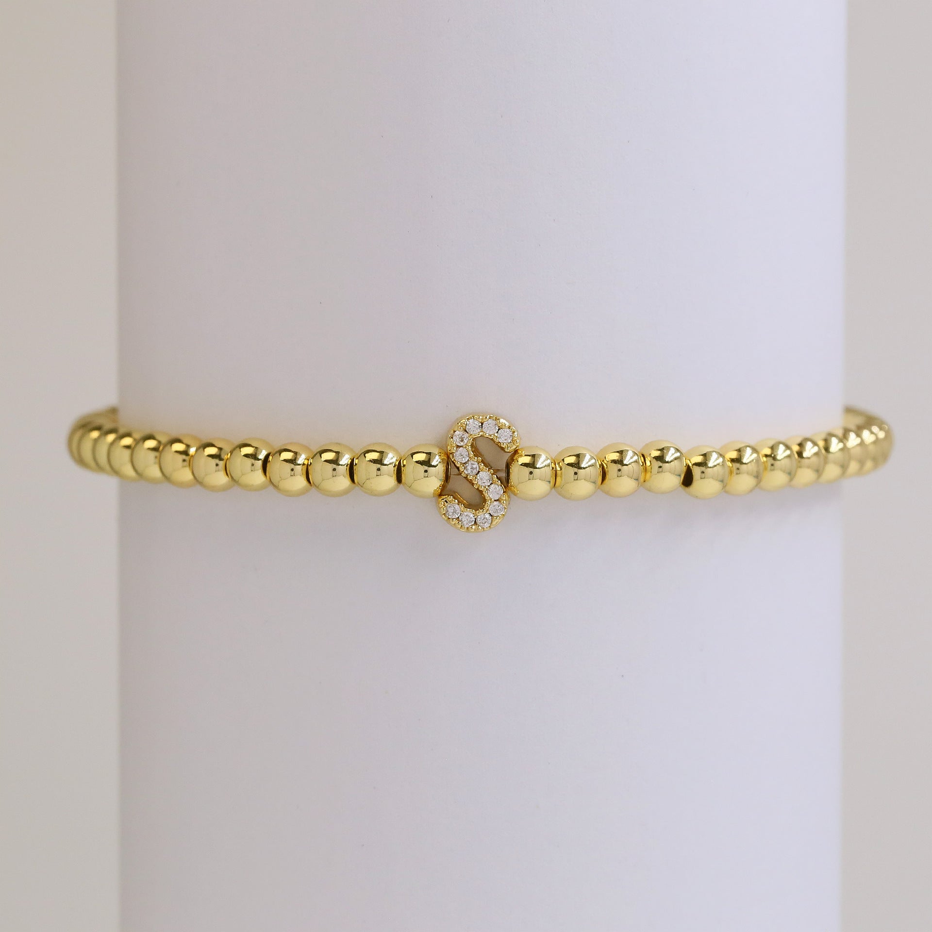 Mikah Micro-Inlay Initial Bracelet - S [OCXVNUMO]