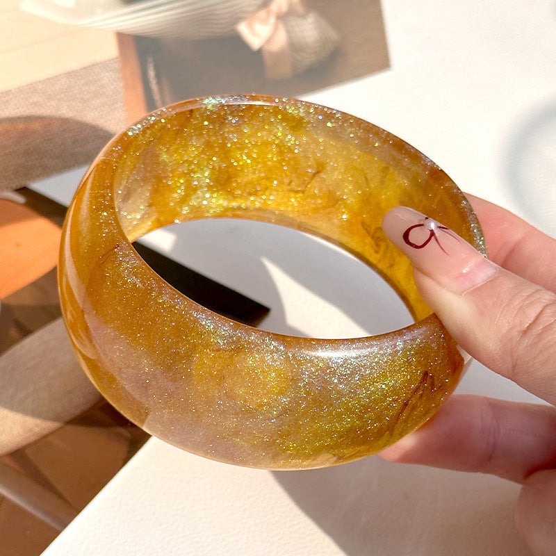 Kalilah Glitter Resin Bangle - Brown Glitter [7V8WLA3N]