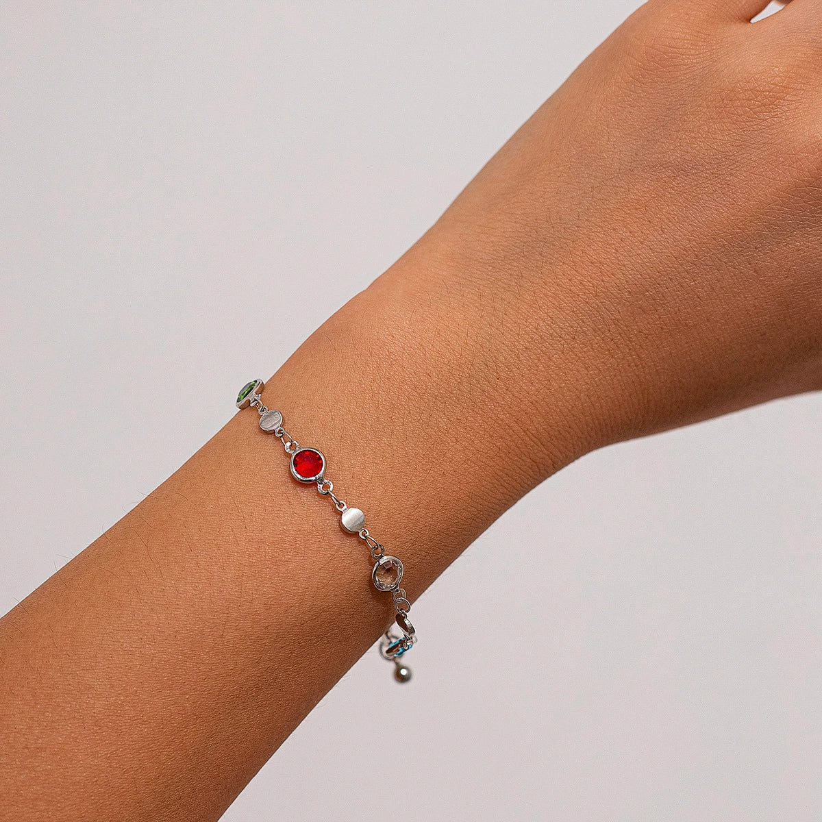 Corah Heart & Square Crystal Necklace - Style 1 Bracelet Silver-tone [4XATHIBK]