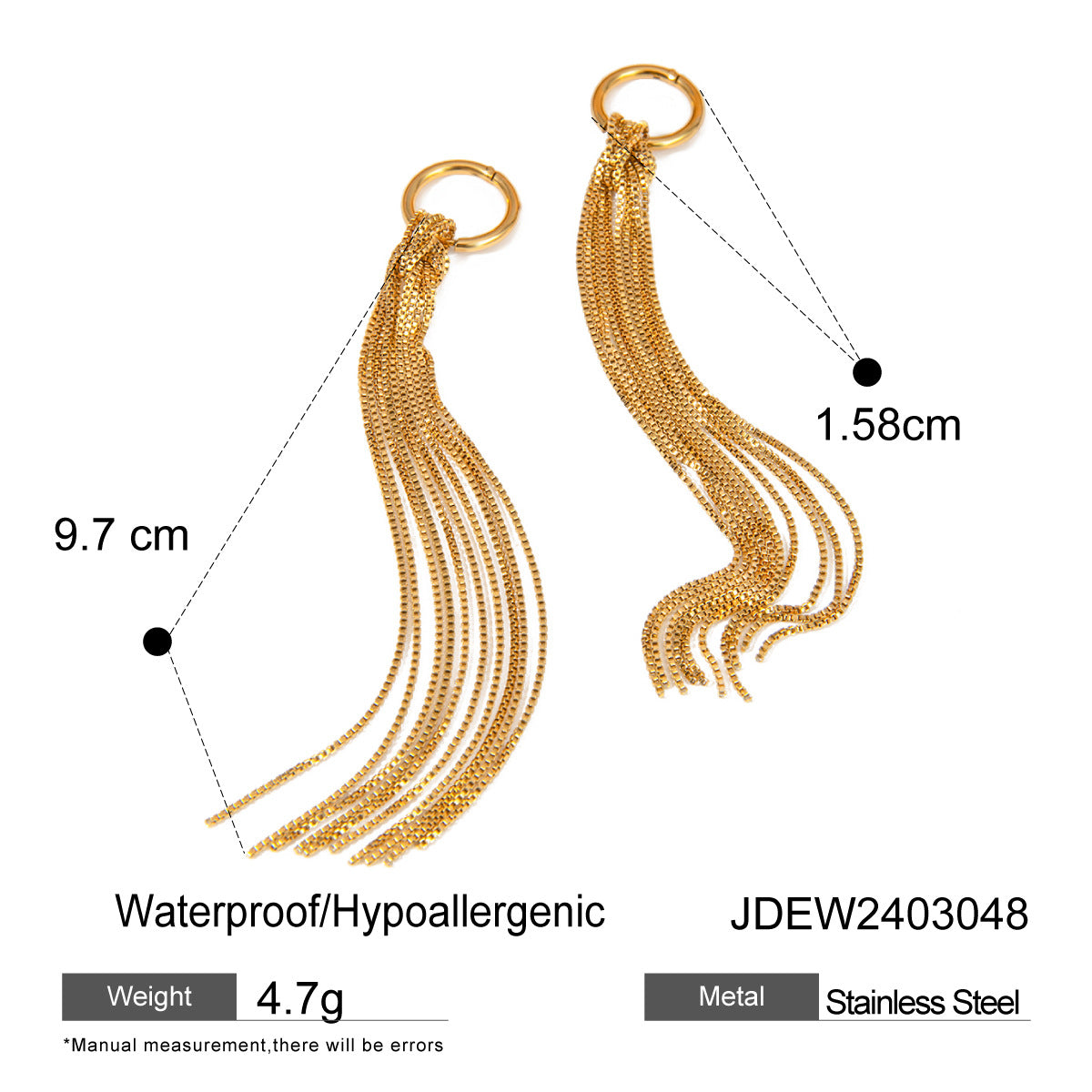 Kynzlee Statement Tassel Earrings - JDEW2403048 [0KPVIUBX]