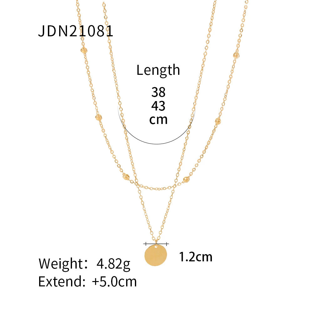 Courtney Layered Titanium Necklace - JDN21081 [OAYFZKG8]