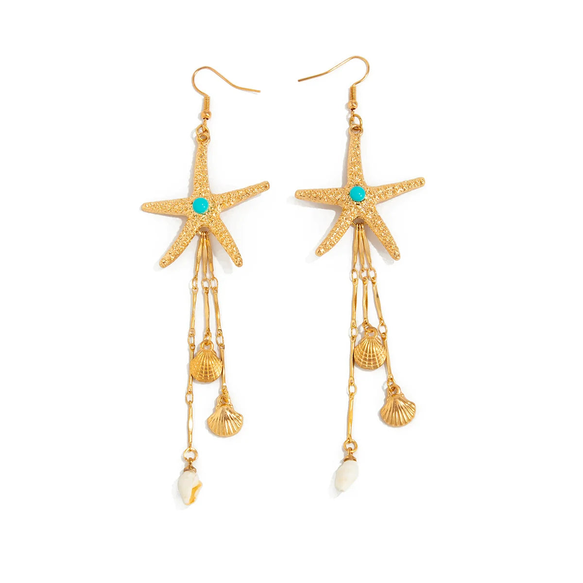 Miyanna Ocean Charm Earrings - Gold