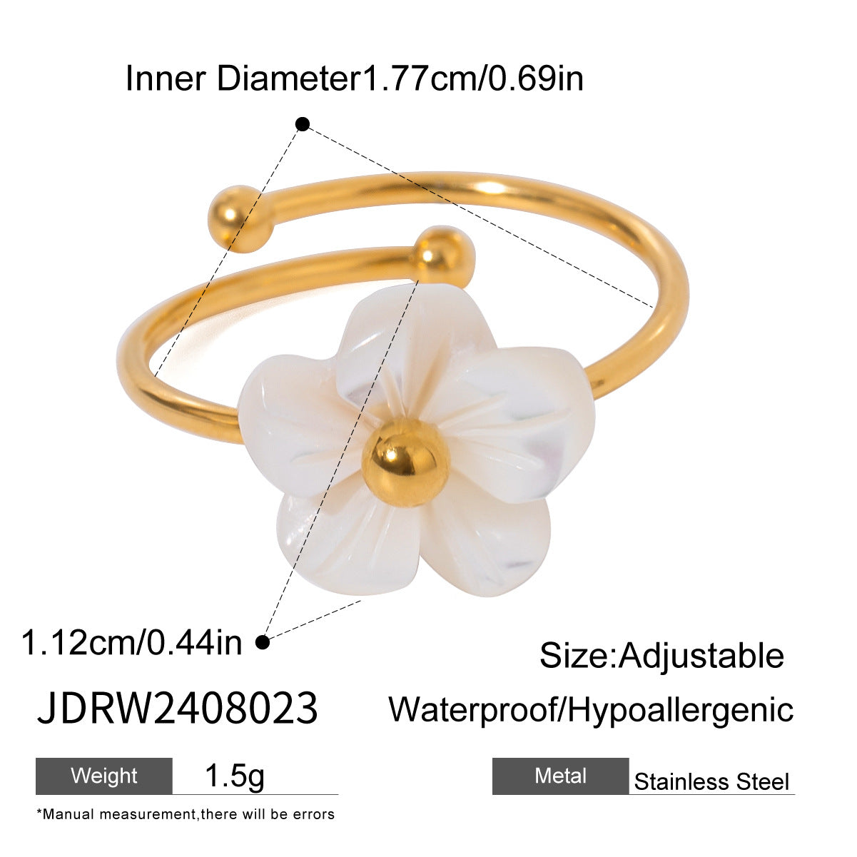 Lilyth Engraved Blossom Ring - JDRW2408023 [G95O2ATM]
