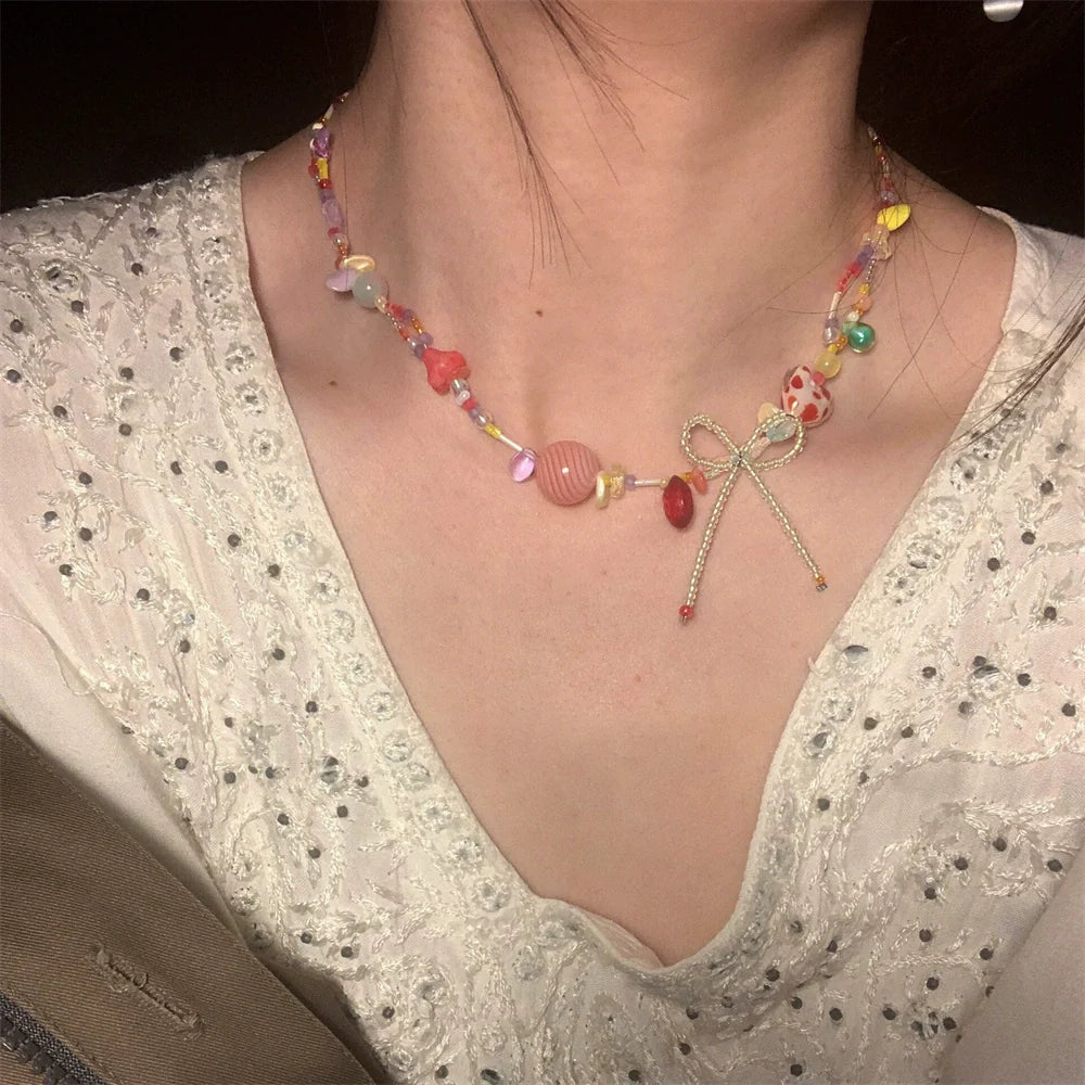 Annemarie Dopamine Beaded Choker - Colorful (Random Bead Arrangement)