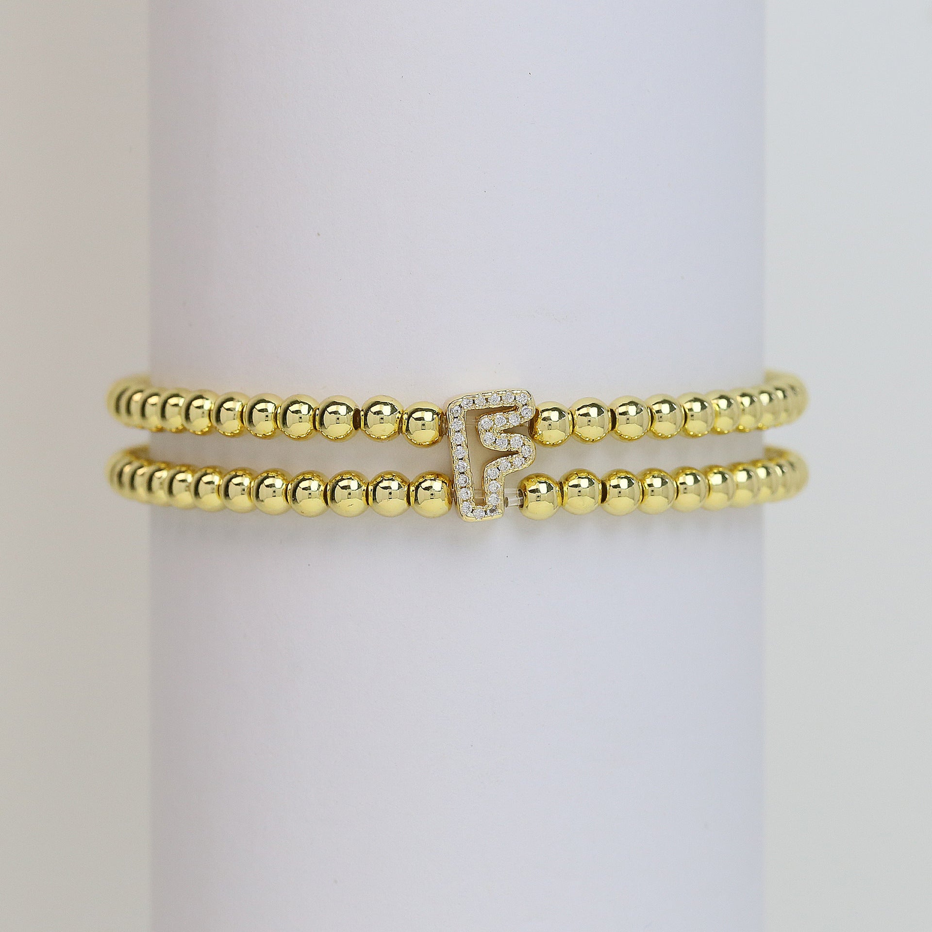 Alexandra Bubble Initial Bracelet - F [NNK3TCPX]