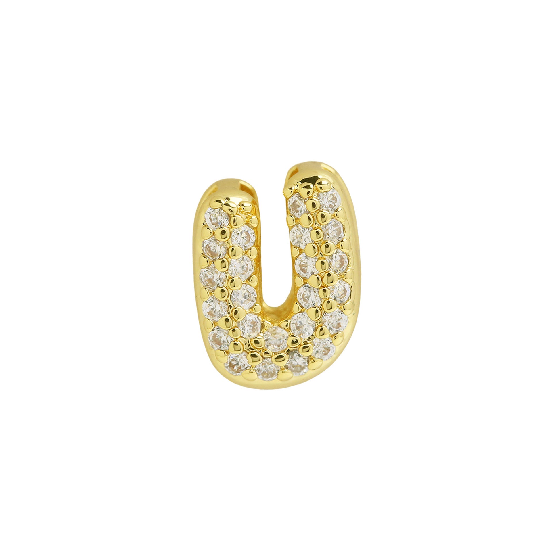 Makinley Bubble Letter Charm - Gold Pendant U [9AQCUT24]